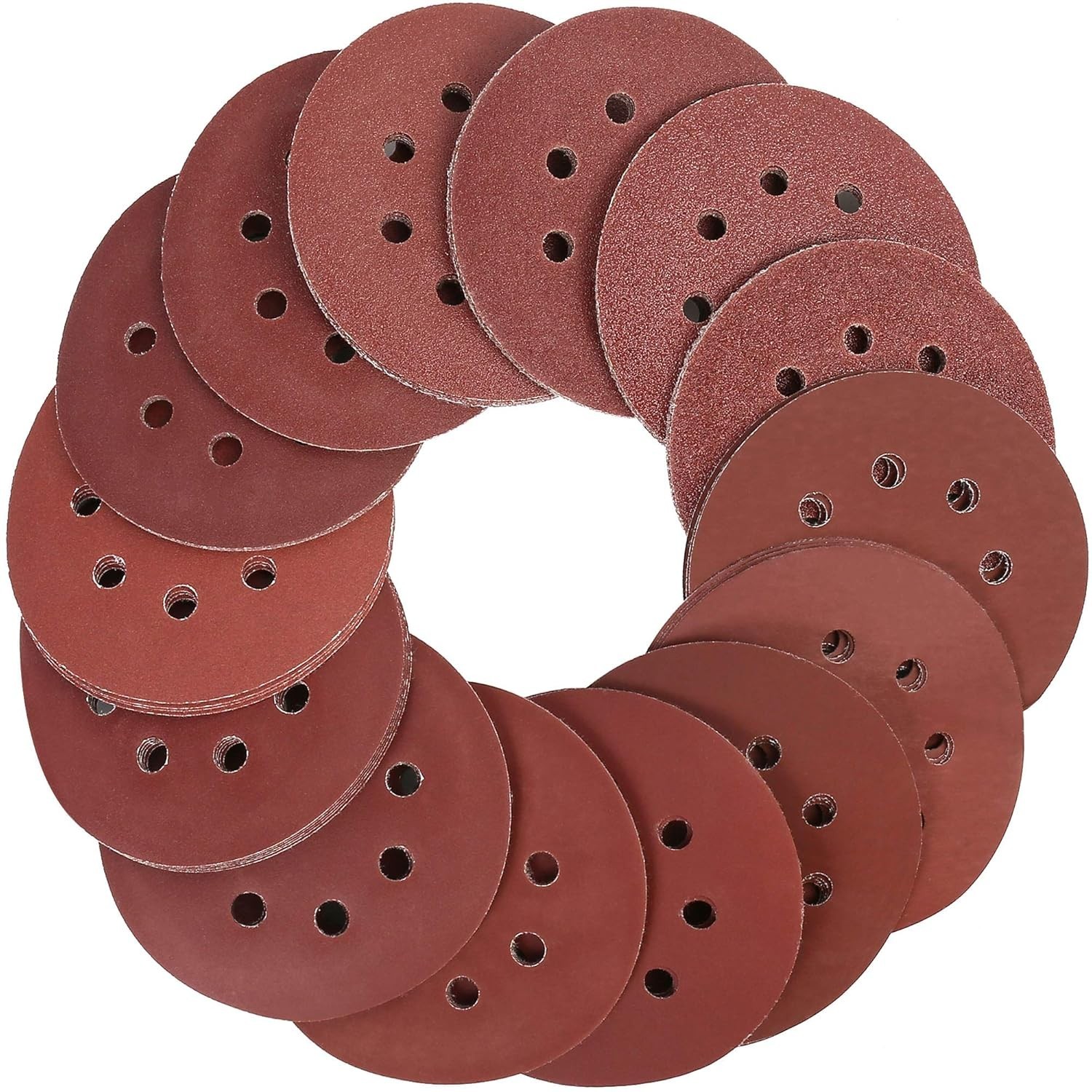 Professional 210-Piece Aluminum Oxide Sanding Discs, 5″ for Smooth Finishing