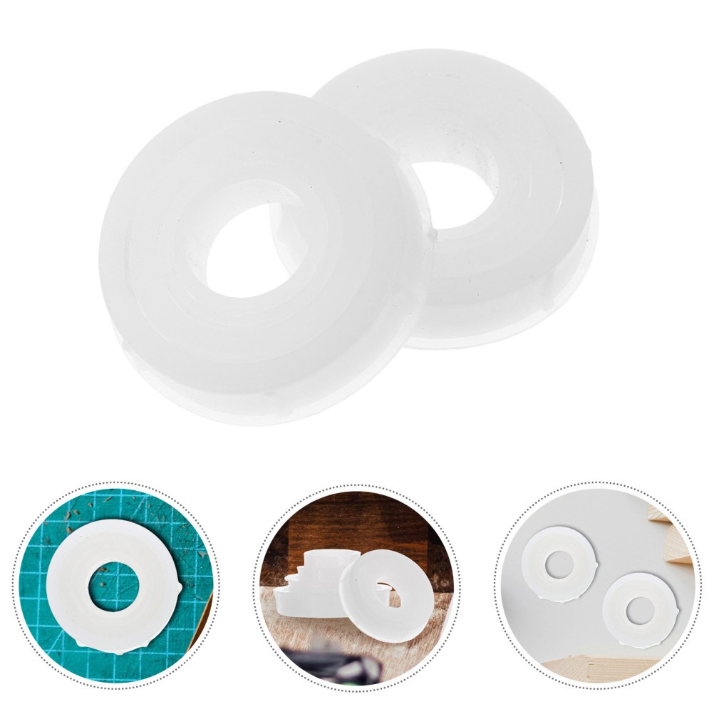 2Sets Bench Grinder Wheel Spacer Kit Durable Plastic Wheel Bushing Adapter Set