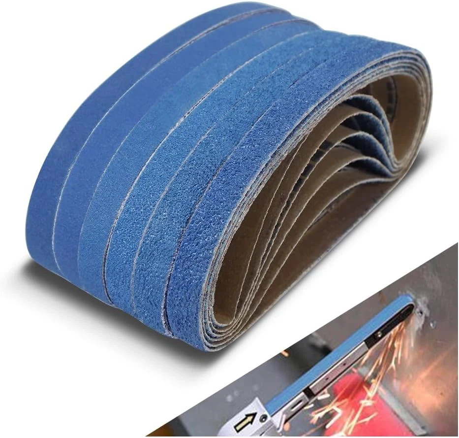 36 Pcs 1/2 x 18 Inch Zirconia Sanding Belts Assorted Grits 40–240 for Metal