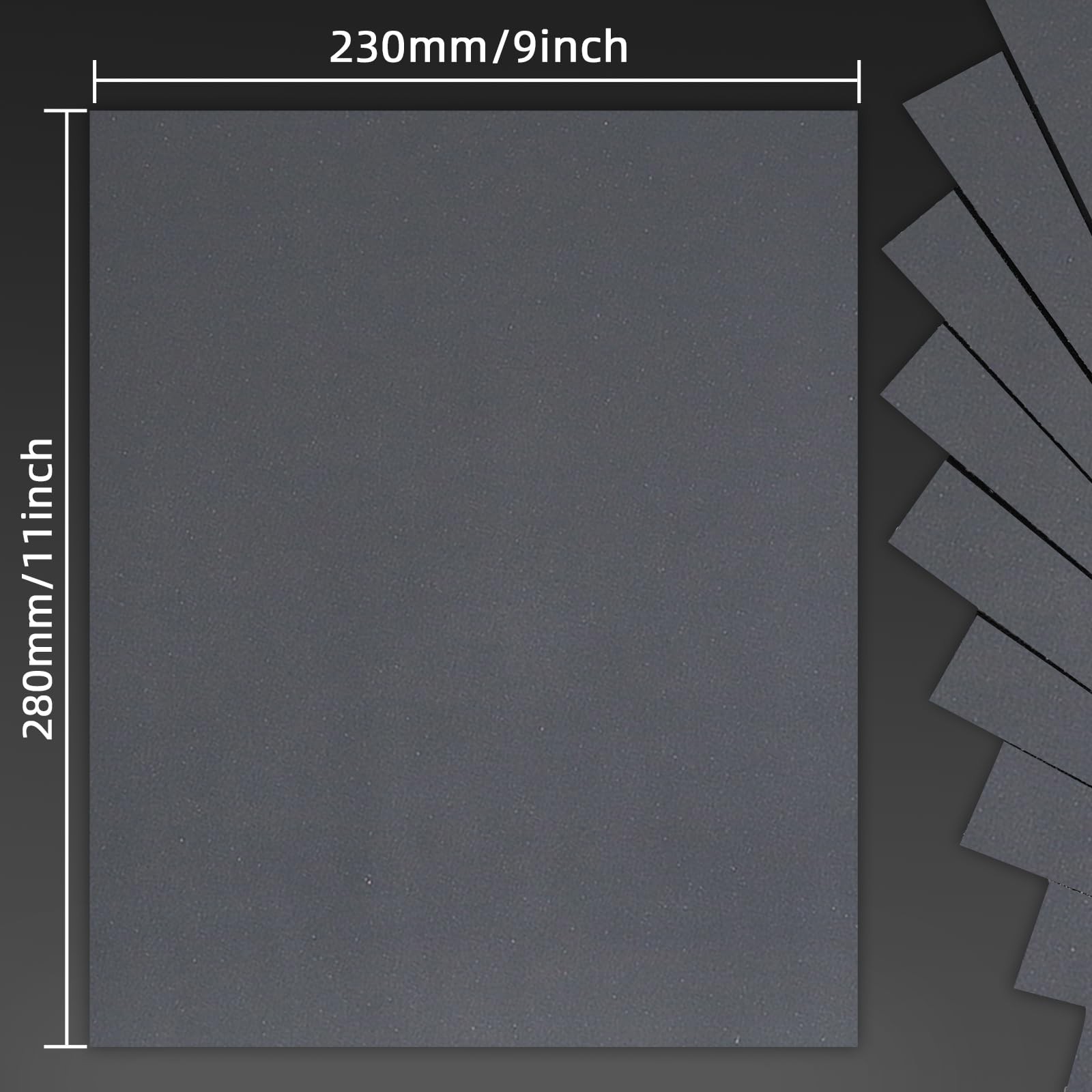 AOZHONG 1500 Grit Sand Paper, 9 x 11 Inch, 10 Pcs Wet Dry Sandpaper Sheets, S…