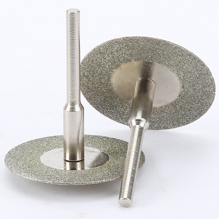 10PCS 30mm Diamond Cutting Discs Wheel + 2PCS Arbor F Grinder Power Rotary Tool