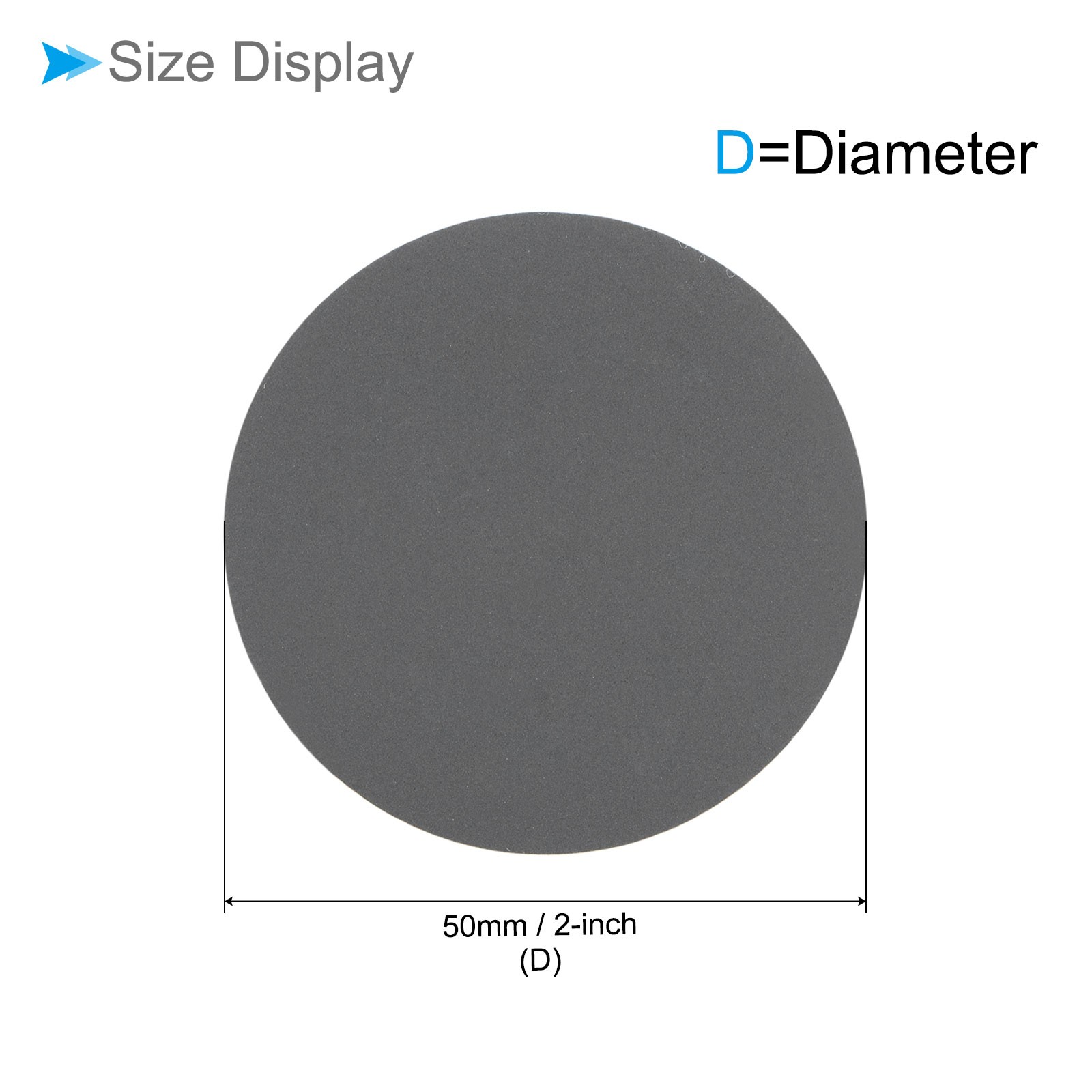 Sanding Discs 2 Inch 50mm Sandpapers 1500 Grit Silicon Carbide 50 Pieces