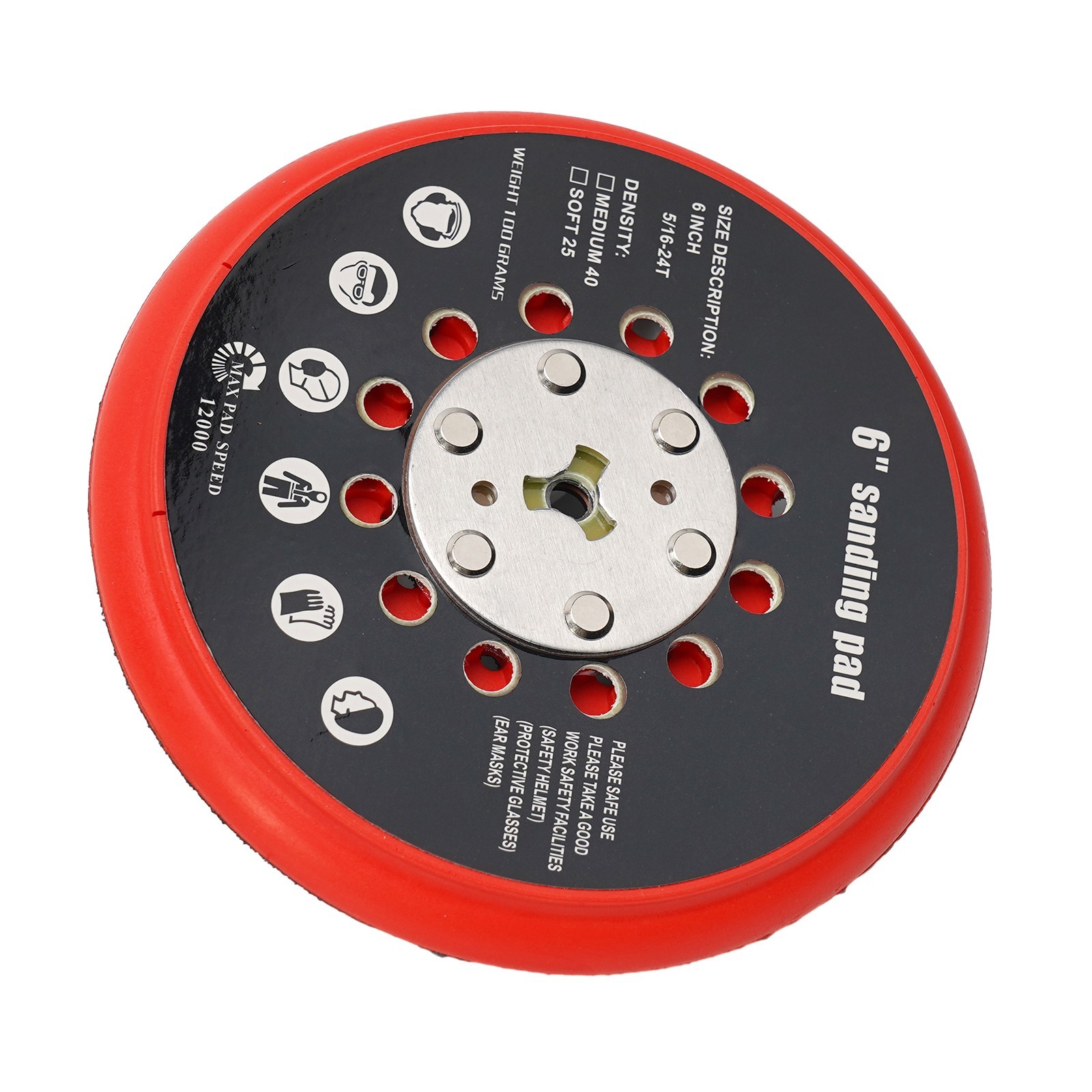 6 Inch Sanding Pad Medium And Multi-Hole Back-up For Bosch RSM6045 High Quality