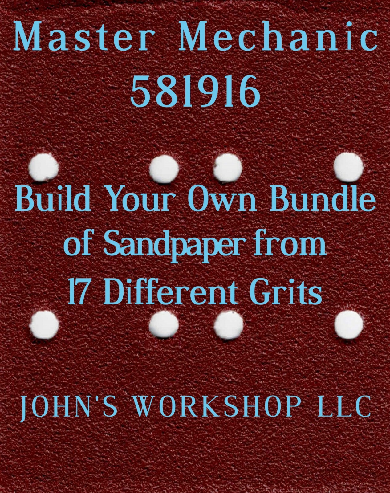 Build Your Own Bundle Master Mechanic 581916 1/4 Sheet No-Slip Sandpaper 17 Grit