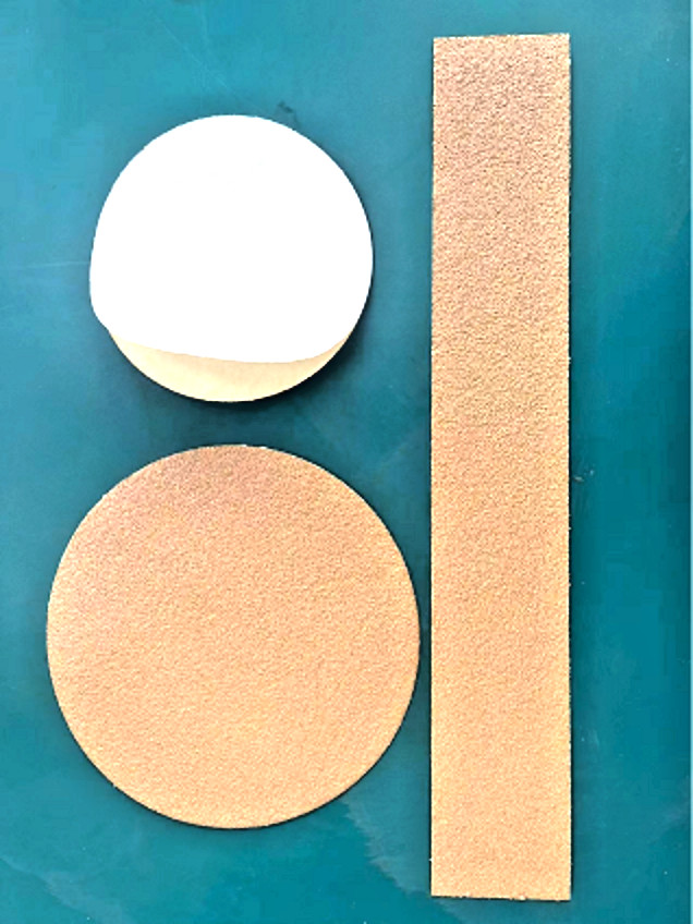 50pc 6″ PSA STICK ON SANDPAPER DISC 36 GRIT A/O Brown/Goldline USA Made inch P36