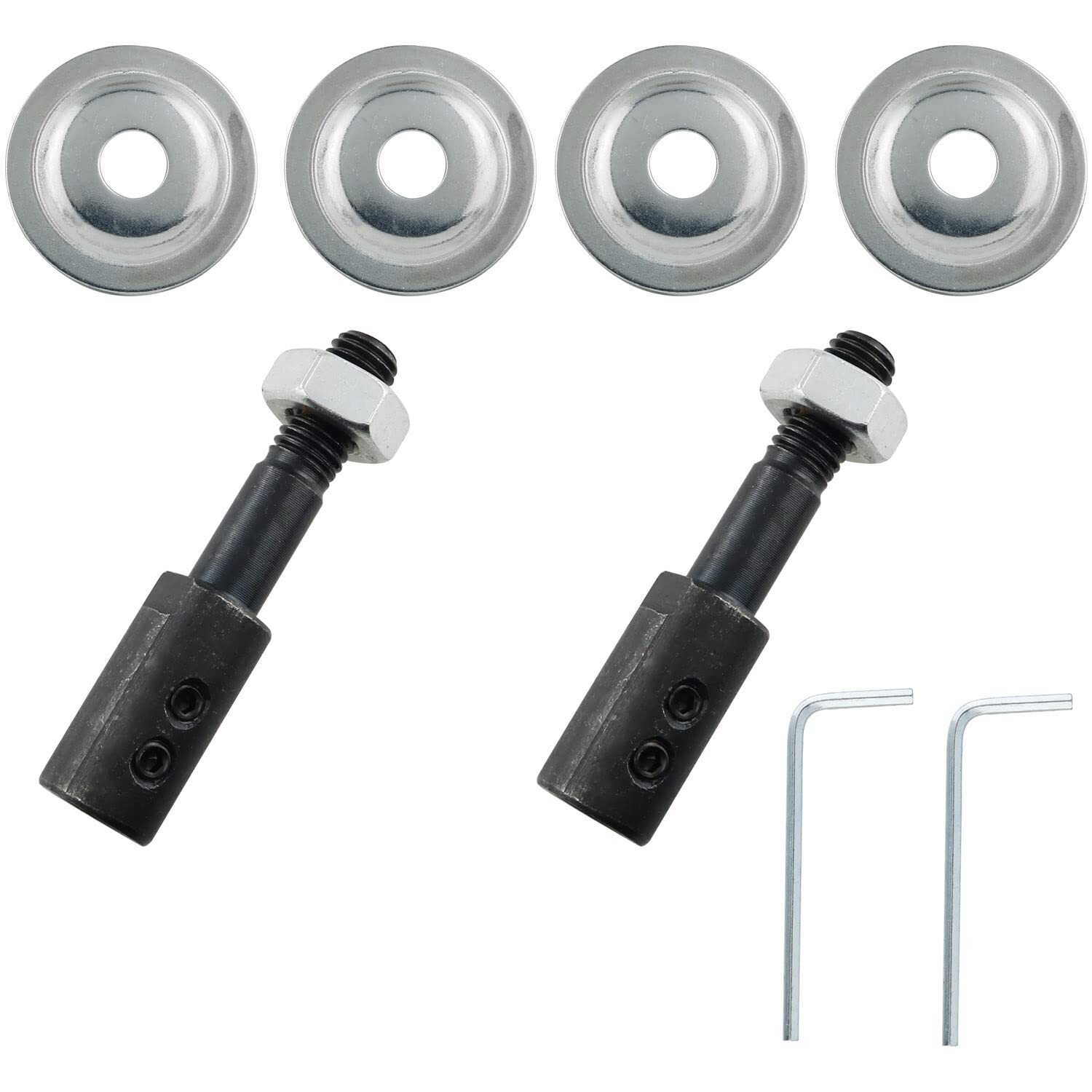 WHYHKJ 2Sets 8mm Motor Arbor Adapter Bench Grinder Extension Shaft Threaded Shaf