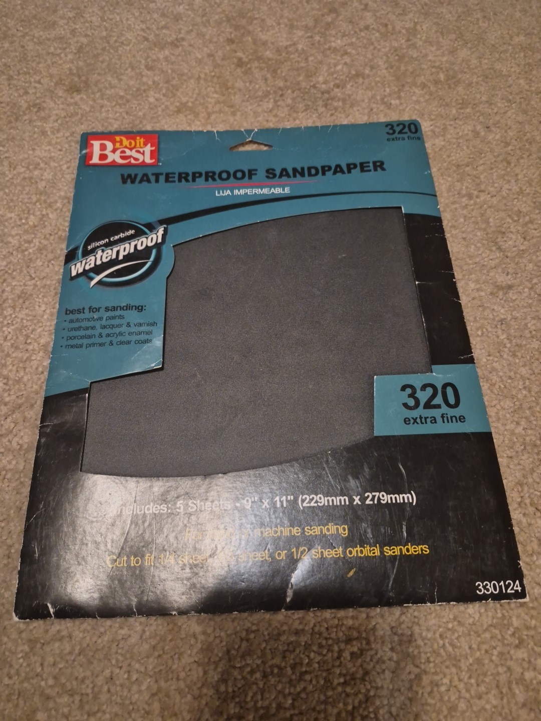 Sandpaper20Shts~Block~Waterproof 9 In. x 11 In. 320, 400,220 and 60grit Reg.