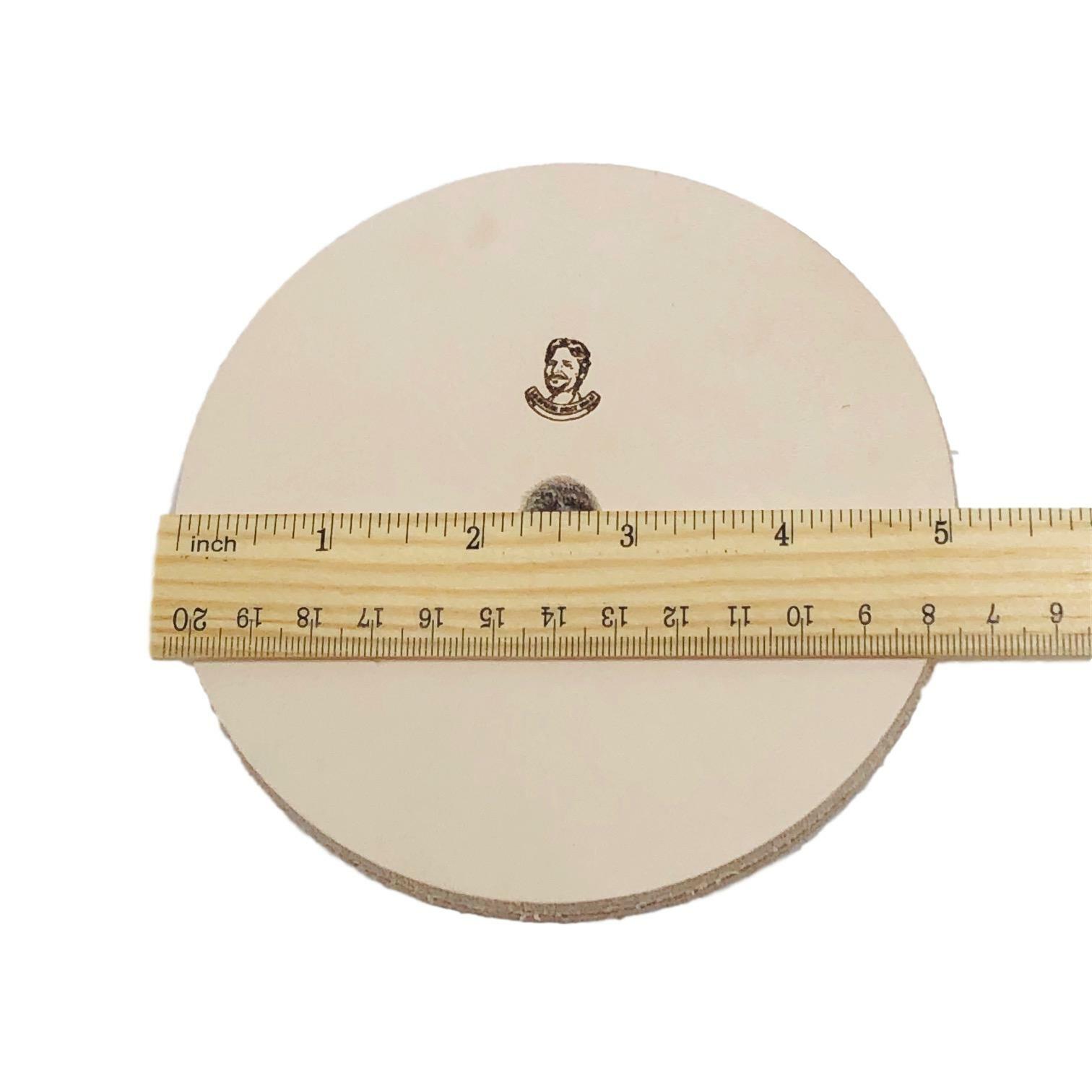5″ (1/2″ Width) Leather Honing Wheel – Fits 1/2″ Arbor – Buffing Compound Incl