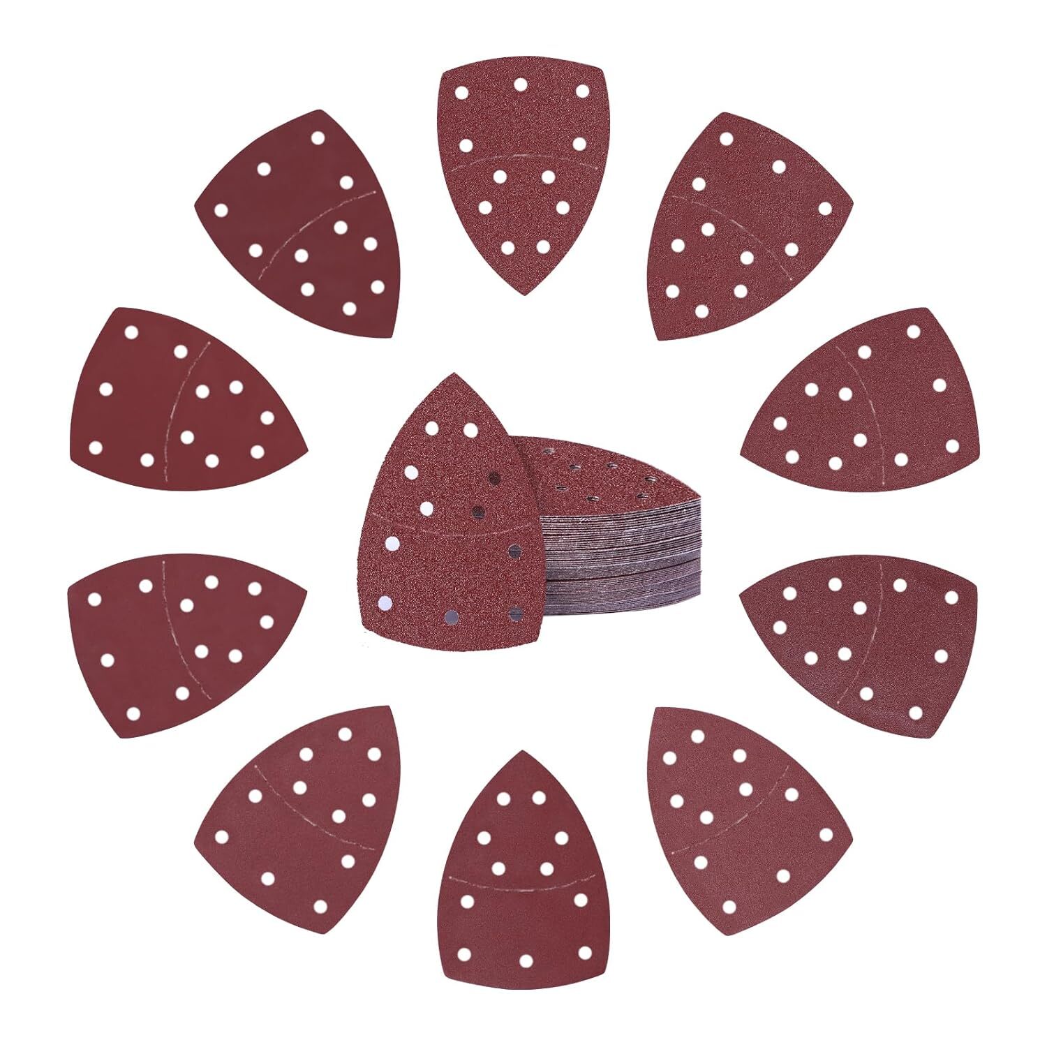 50/100 PCS Mouse Detail Sander Sandpaper 11 Holes For Mouse Sanders Abrasive Pad