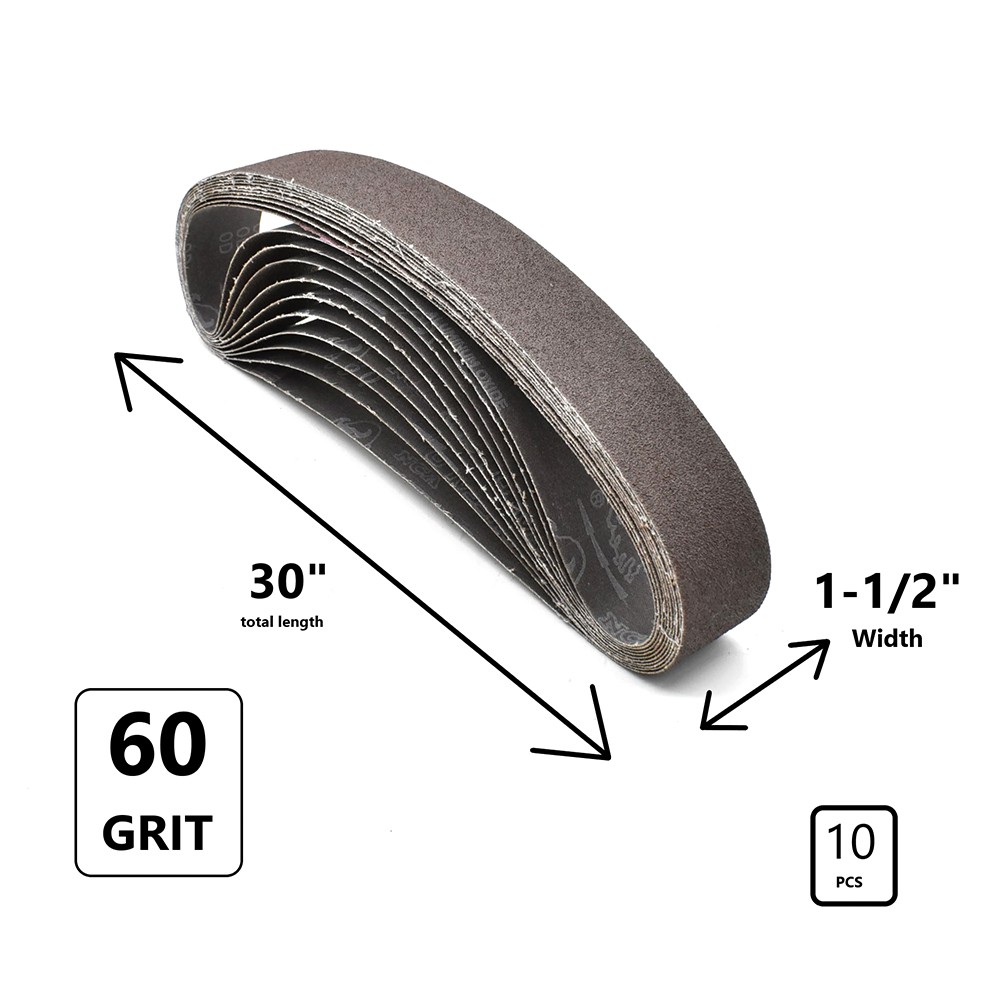 Specialty Diamond HPG60 1-1/2″ x 30″ Aluminum Oxide Sanding Belt, 60 Grit -Each