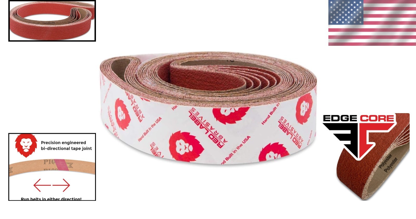 2 X 72 Inch Ceramic Sanding Belts – Coarse 40 Grit, 6 Pack for Metal Grinding