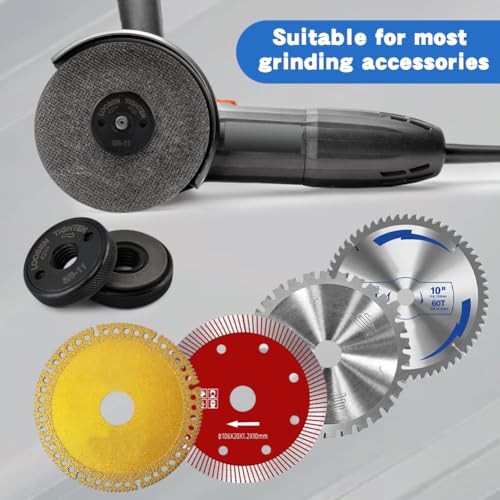 2Pcs Angle Grinder Flange Nut, 5/8-11 Angle Grinder Nut Replacement, Quick