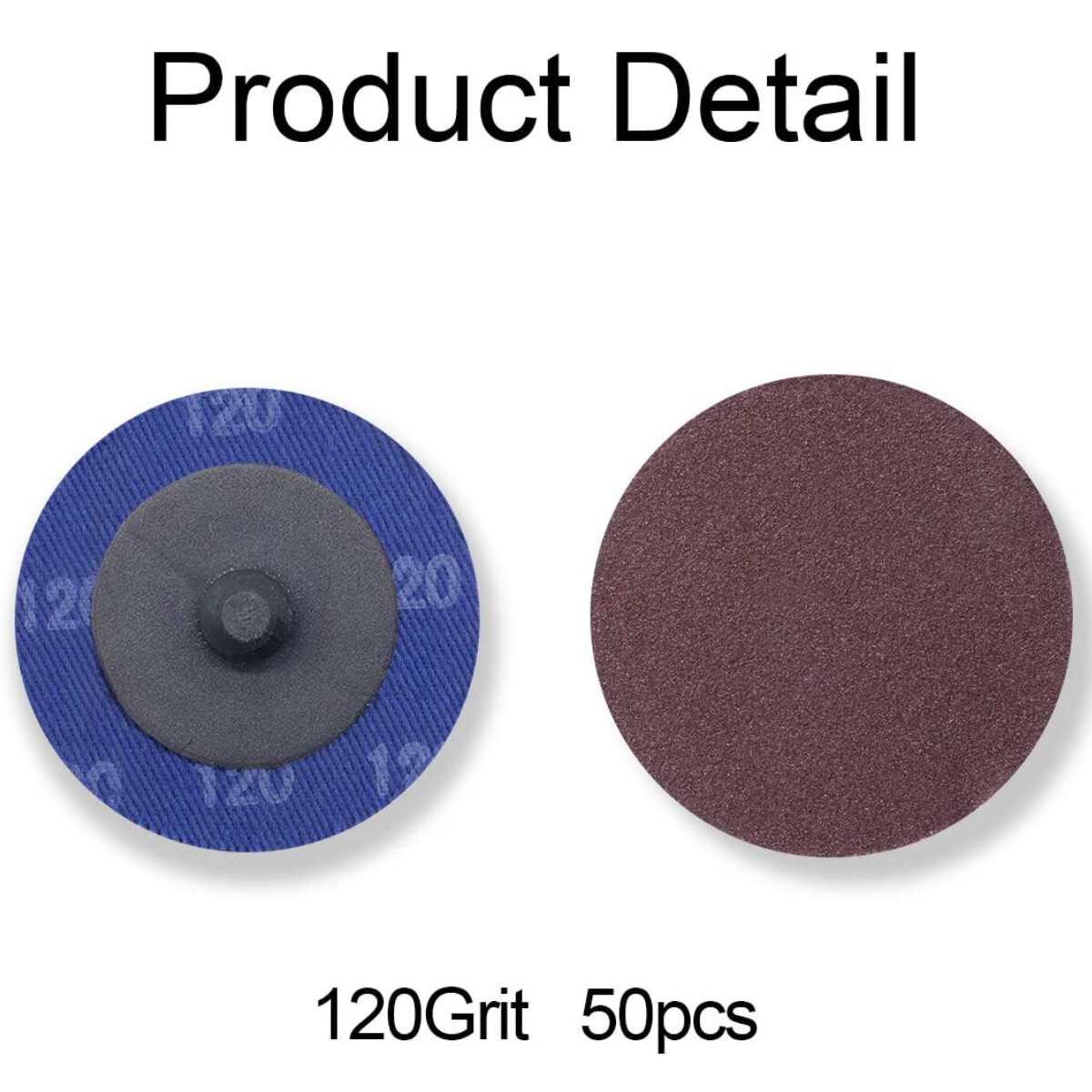 50PCS 2 inch 120 Grit Aluminum Oxide Roll Lock Die Grinder Sanding Grinding Disc