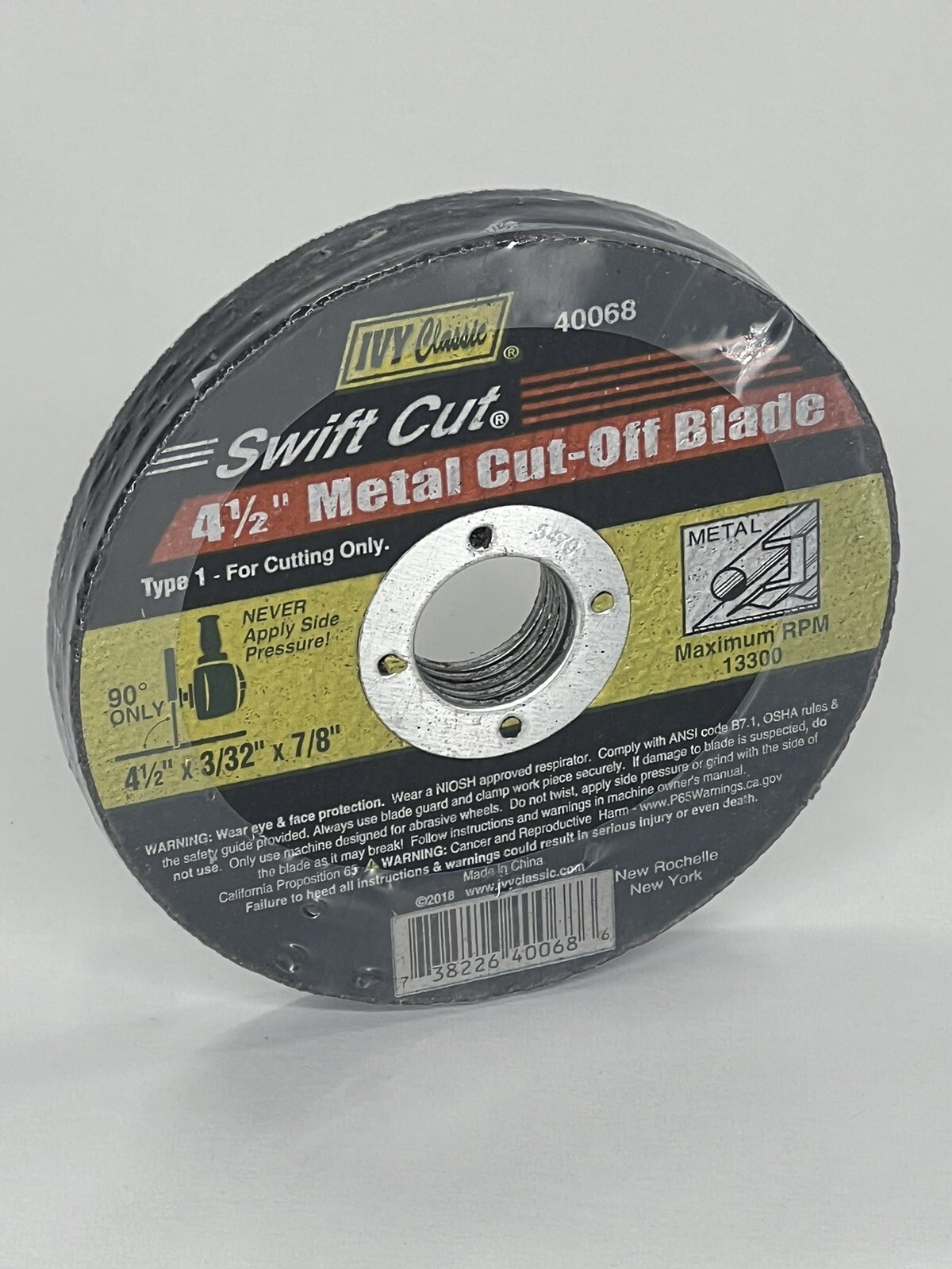 Box of 25 – Ivy Classic 40068 Swift Cut 4 1/2″ Metal Cut-Off Blade – NEW
