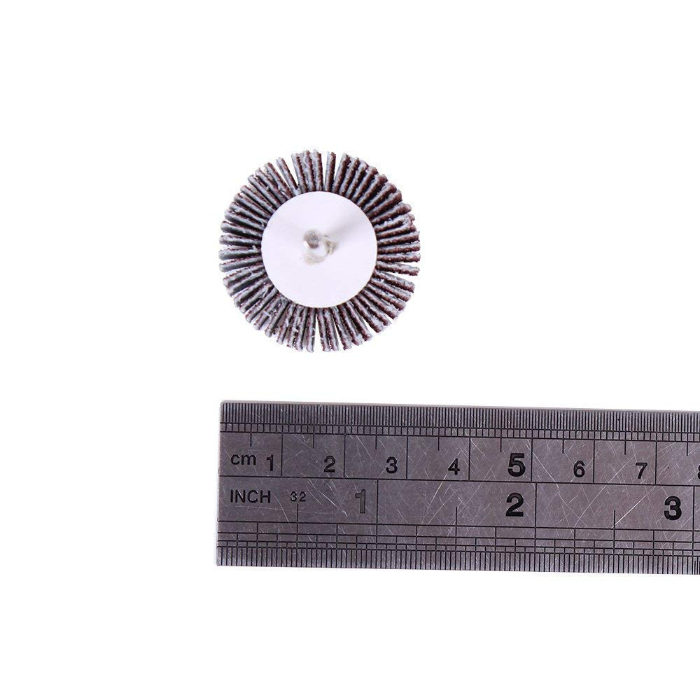 10 Pack Abrasive Flap Wheel Sander 80 Grit 1/8 Inch Shank for Drill Grinding Po