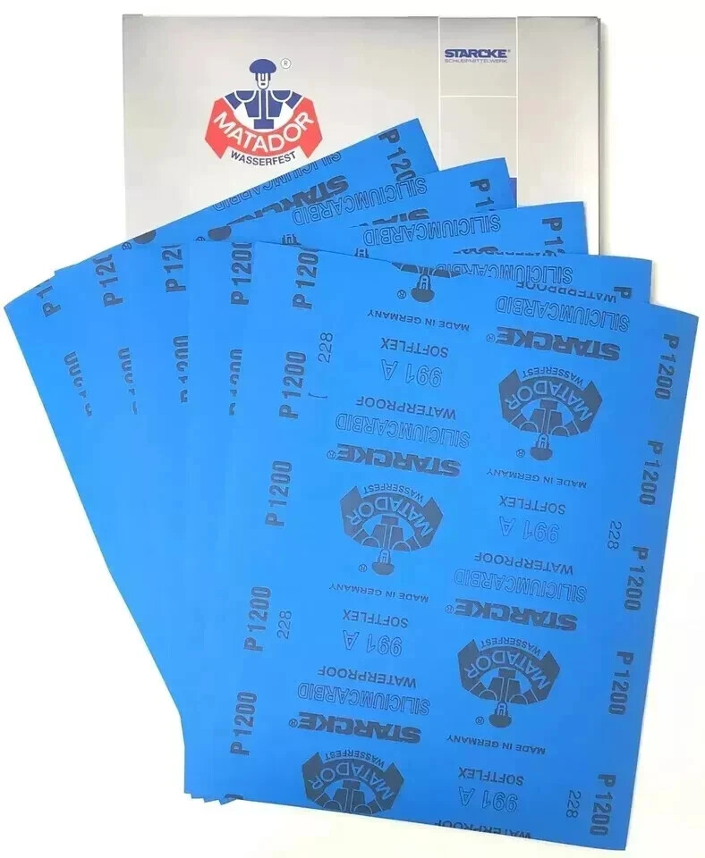 Matador Sandpaper 50 sheet book 1500 fine grits Wet Dry Grit 9×11 Silcon Carbide