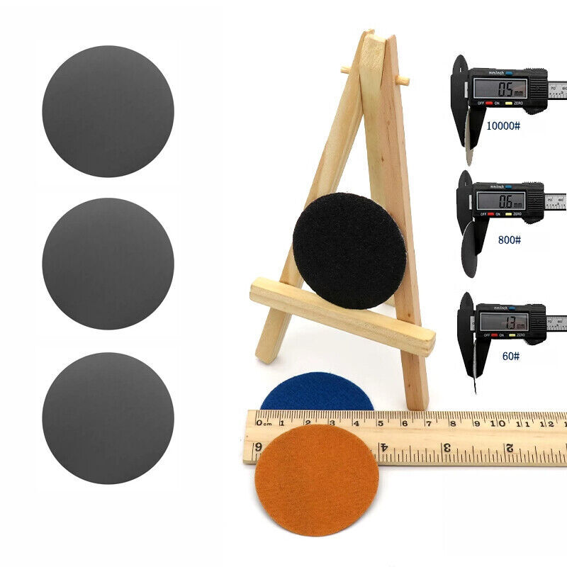 2 Inch 50mm Sanding Discs Wet & Dry Sanding Sheets Hook & Loop 60Grit -10000Grit
