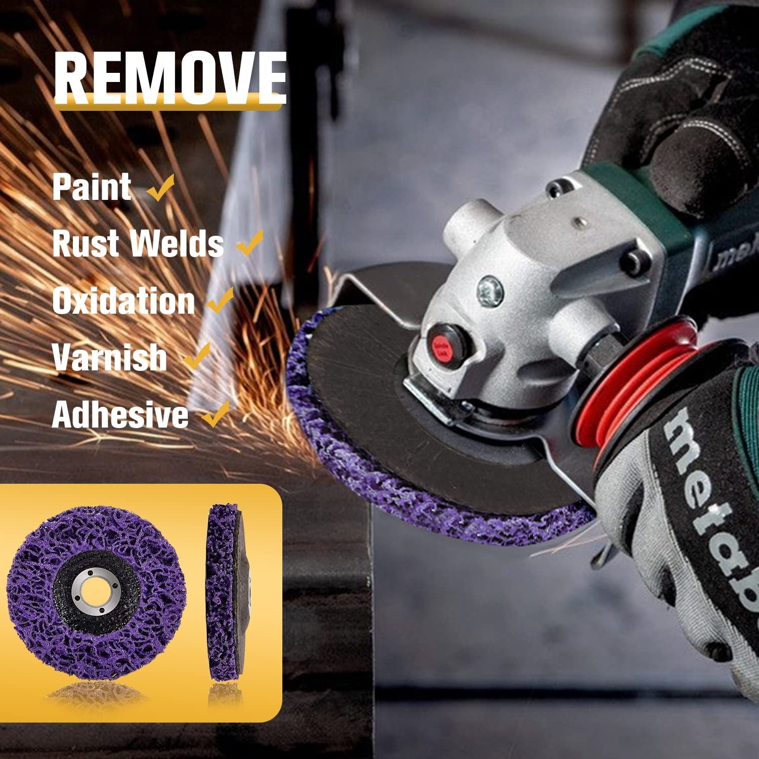Abrasive Strip Discs Rust Removal Wheels Compatible with Angle Grinders 10 Pack
