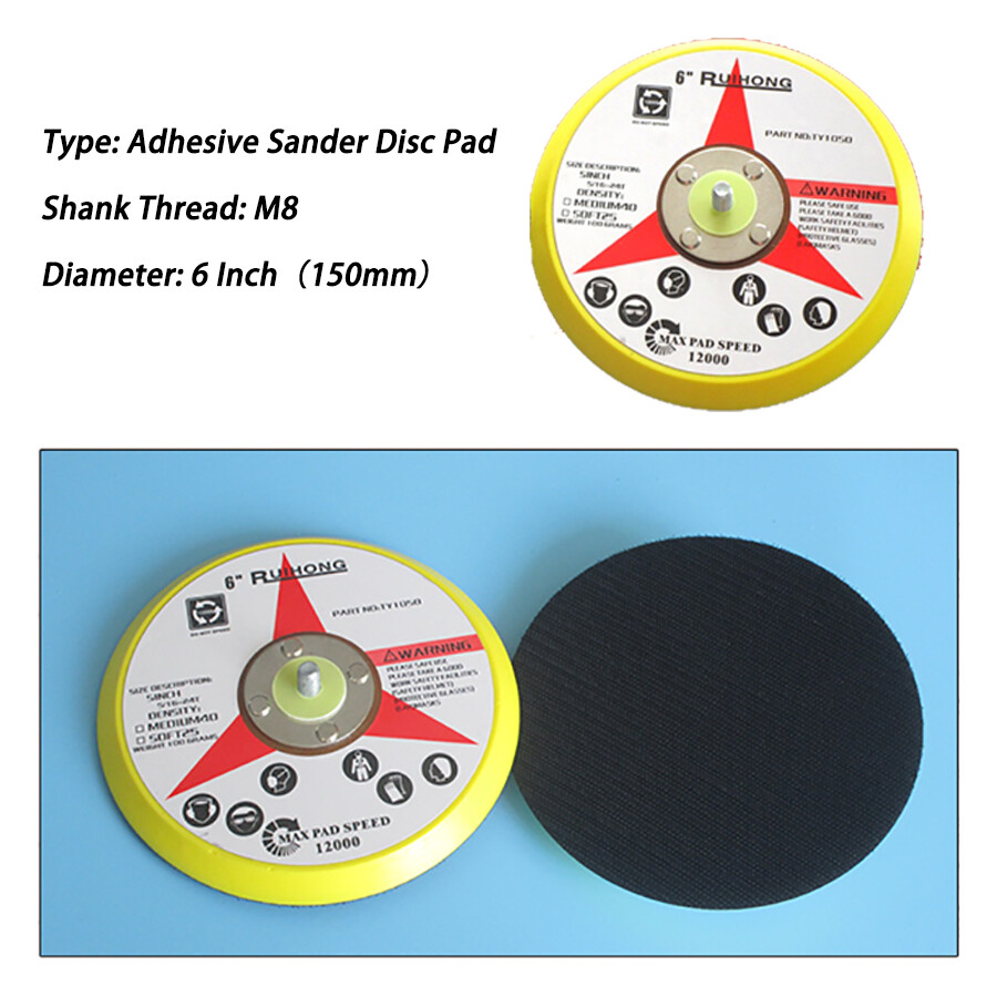 6″ 150mm Wet and Dry Sanding Discs Sandpaper Hook & Loop Pad/Tray Grit 60-10000#