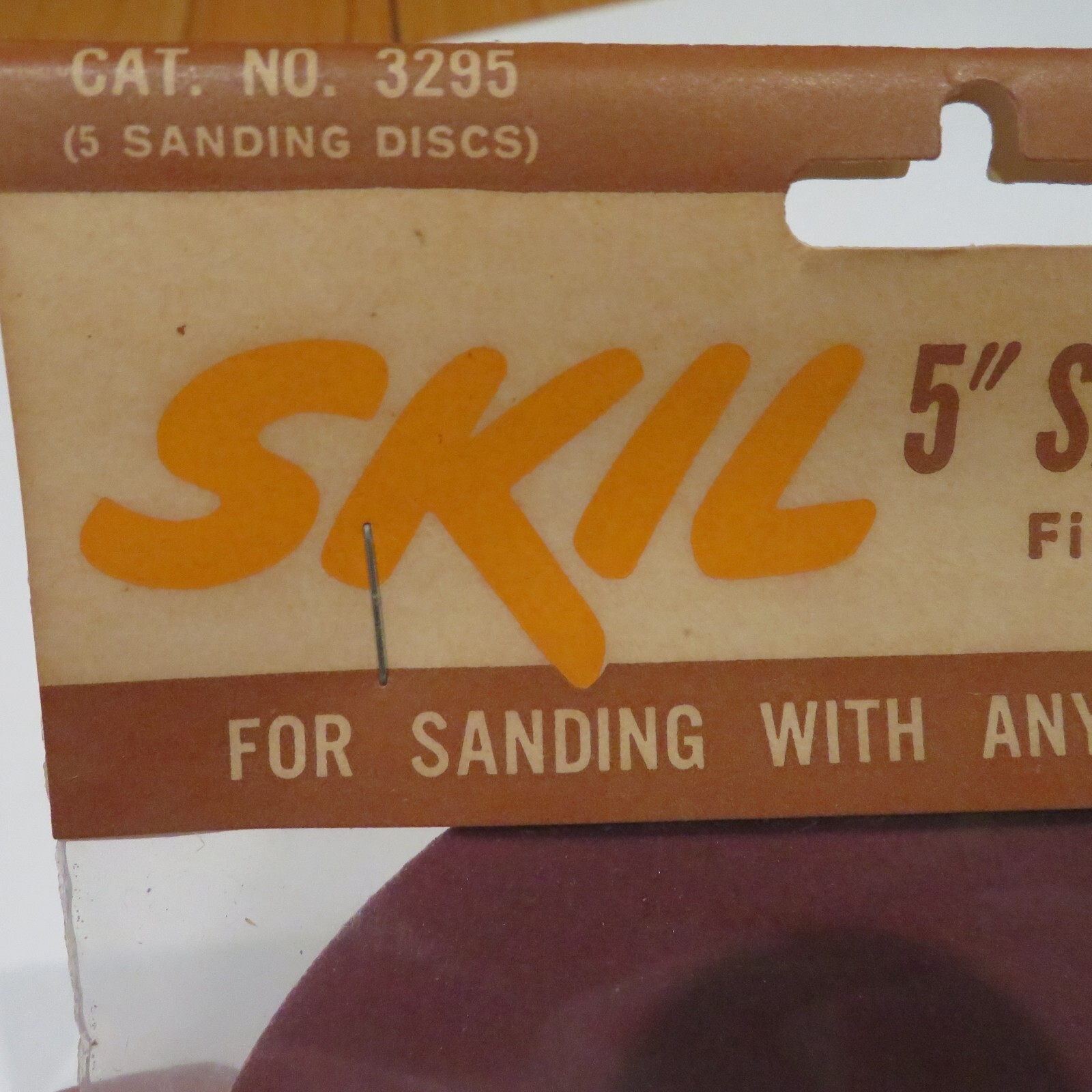 VTG SKIL 5″ Sanding Discs #3295 5 Pk Fine Grit Use w. Any Electric Drill NOS
