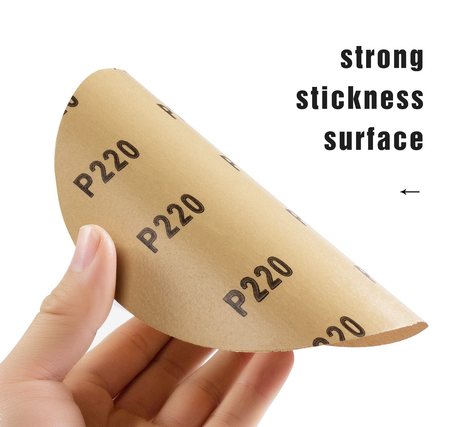 100 PCS 6 Inch 220 Grit Sanding Discs, Self Adhesive, Stickyback, Drill Sander