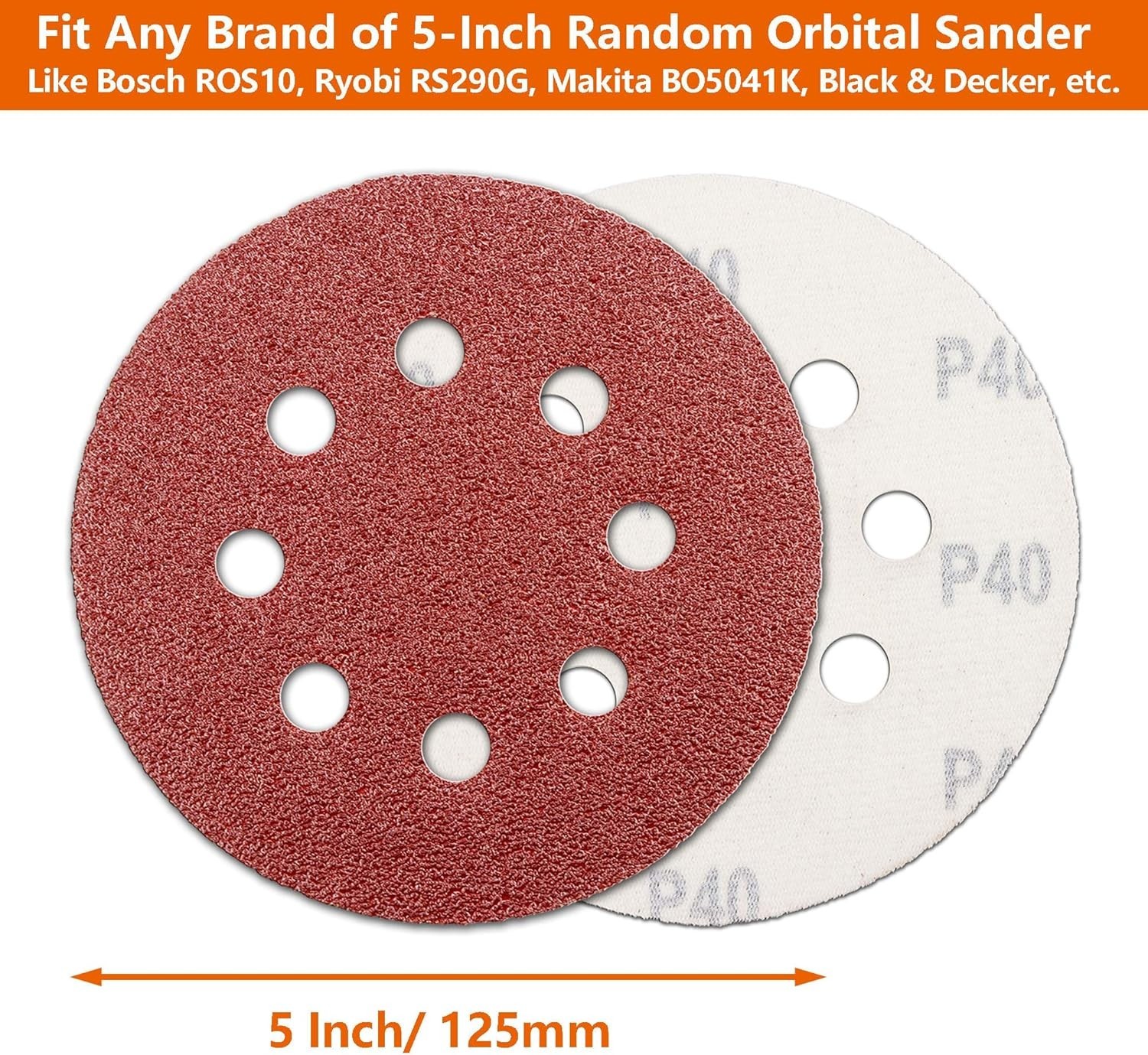 5-Inch Hook and Loop Sanding Discs Set – 110PCS 40-1000 Grits for Perfect Fin…