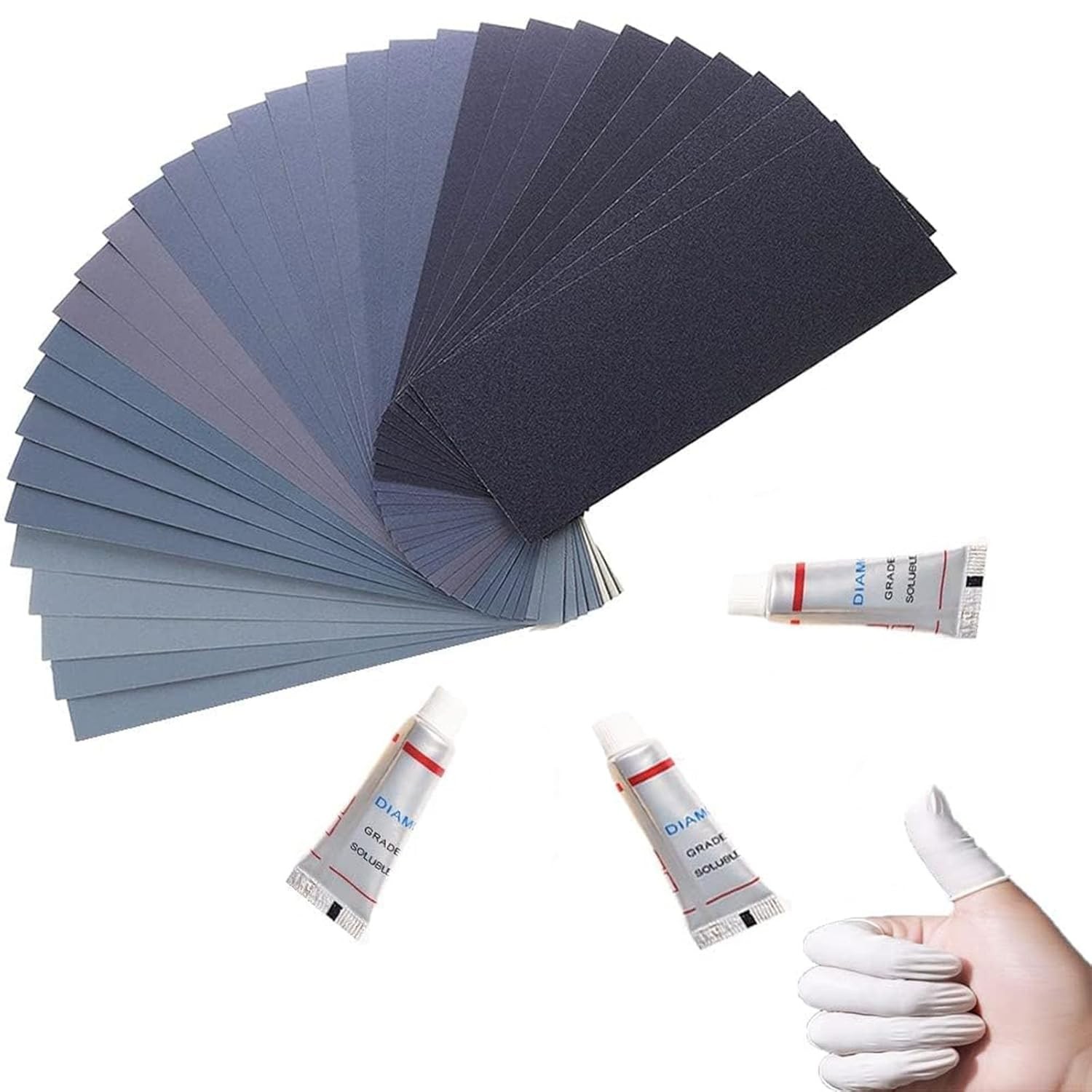 Extra Fine Sand Paper 120 to 20000 9.1 x 3.6 inches (pre-overlap dimensions)