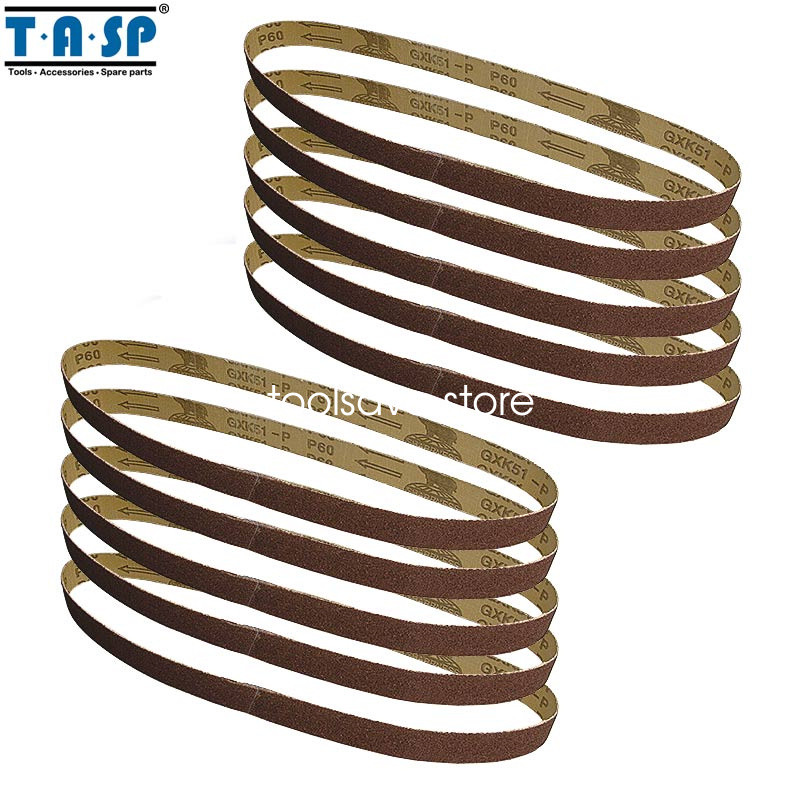 25x762mm 1-inch Belts Sander Abrasive with 60 80 120 240 Grit Sanding Belt 10PC