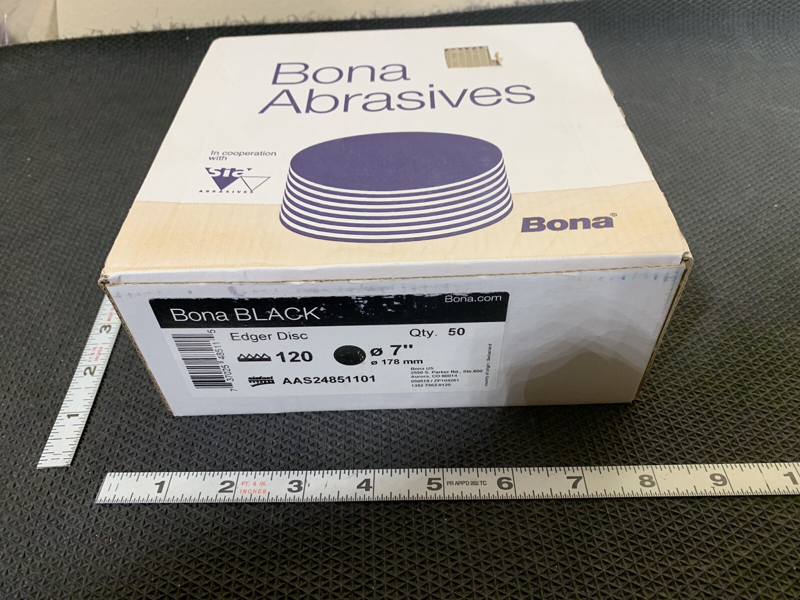 50 pcs discs BONA Black 7″ edger discs for bona flooring edger hardwood edging