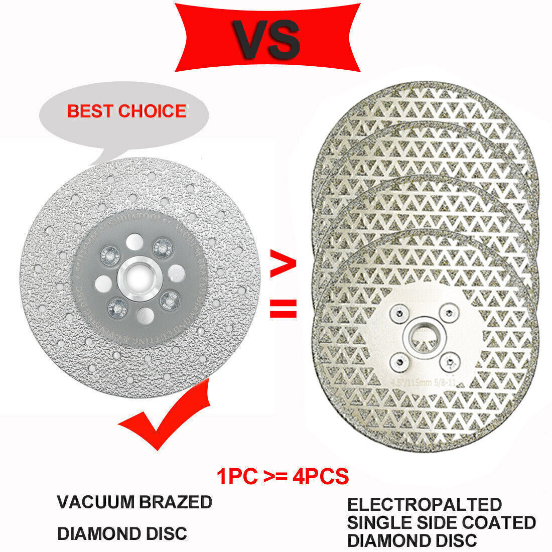4″/4.5″/5″ Diamond Cutting Grinding Disc M14 Saw Blade Cut Ceramic Tile Grantite