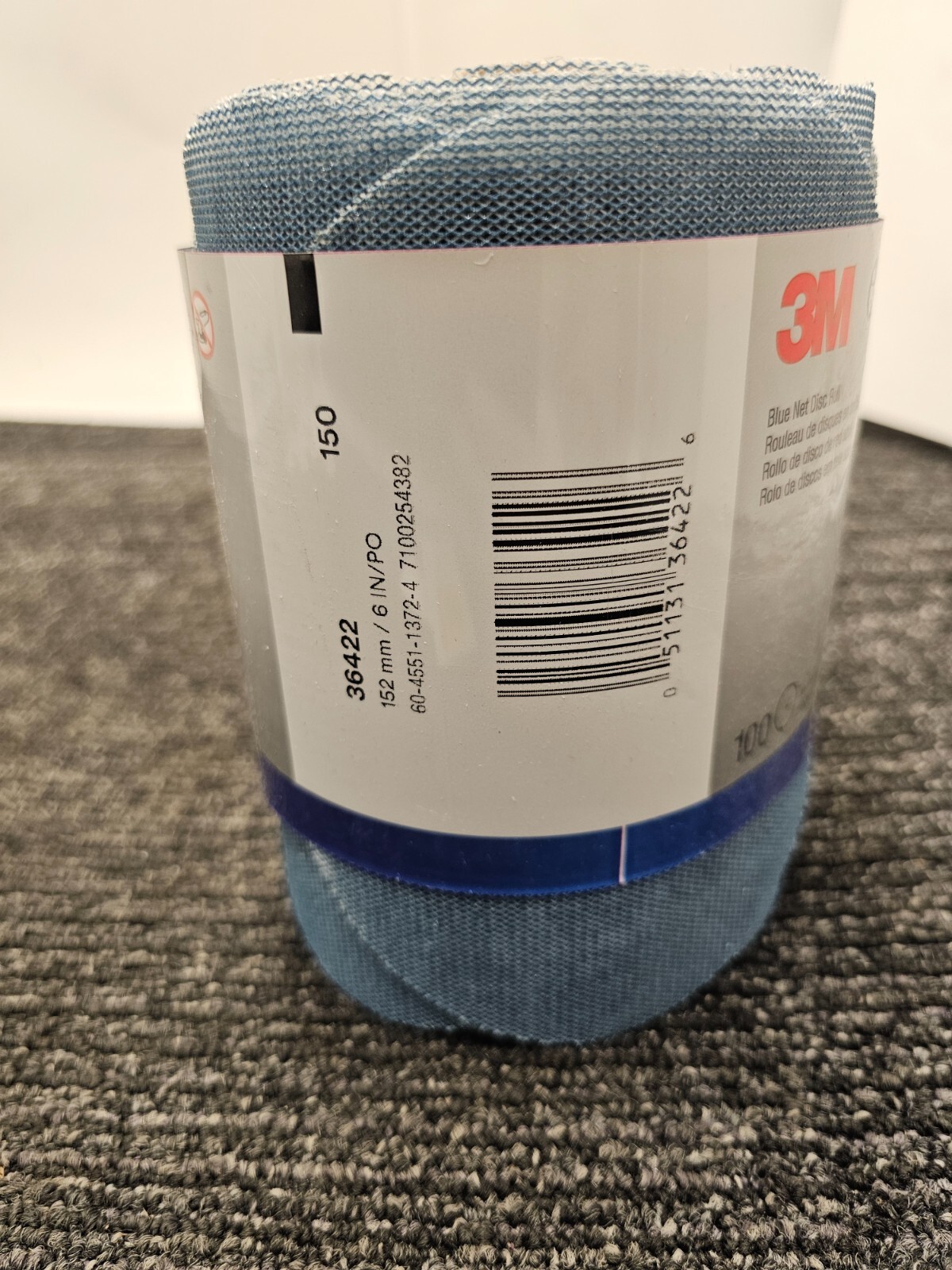 (100 PIECES) 3M Blue Net Disc Roll 36422, 6 in, 150+ Grade,Best in Class