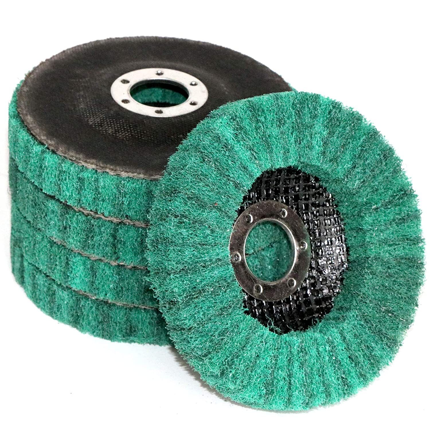 5PCS Metal Cleaning Polishing Wheel Pads 4-1/2 x7/8″ Flap Disc for Angle Grinder