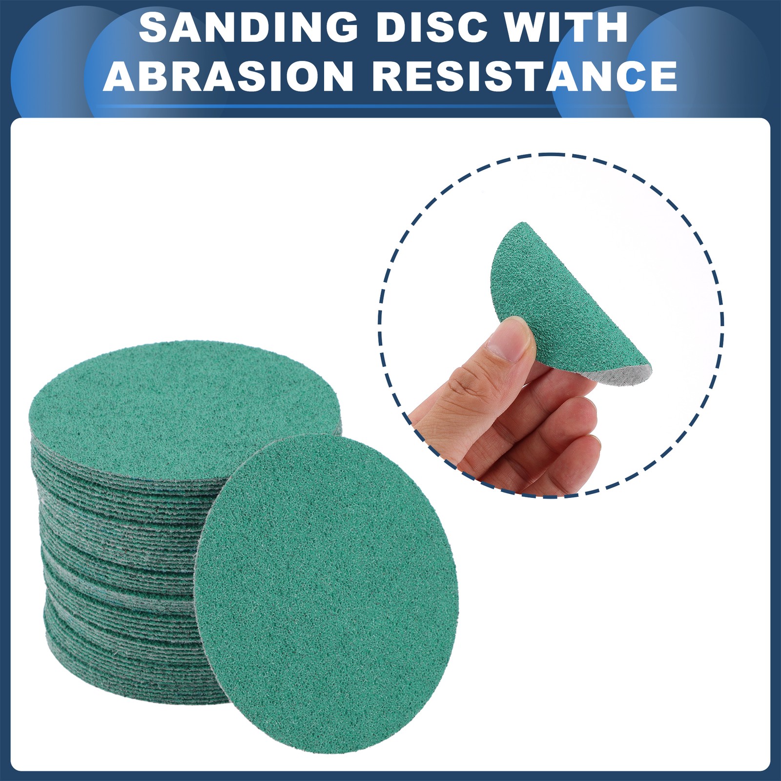 Universal Sanding Discs 3 inch 60 Grit Round Hook and Loop Sandpaper Pack of 50