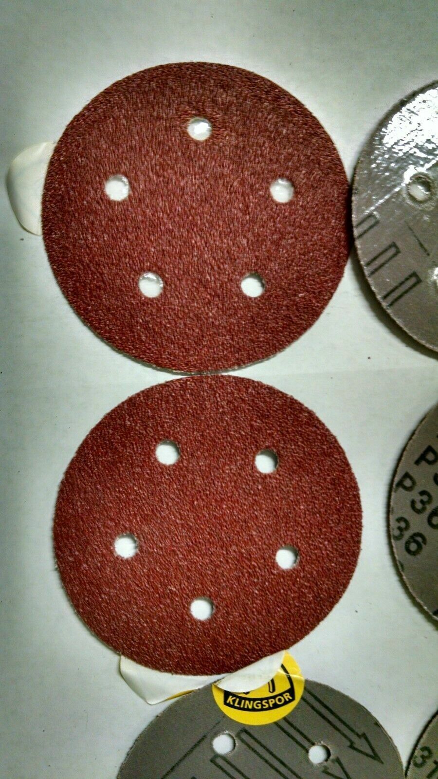 GRIT /SANDING DISK/ 5 IN./ 5 Holes/ 36 Grit/ Lot of 10