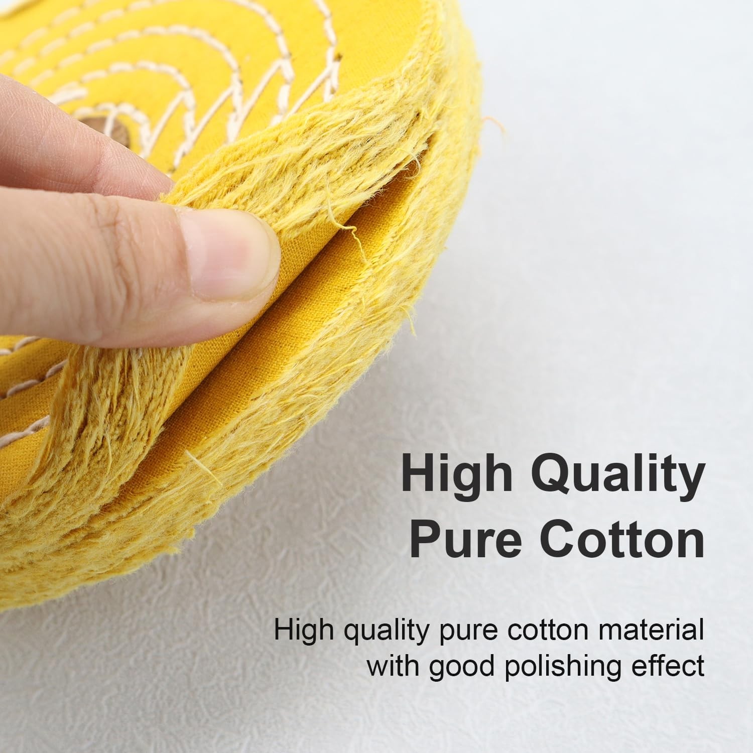 6 Inch Buffing Polishing Wheel Yellow Cotton Bench Grinder 42 Ply