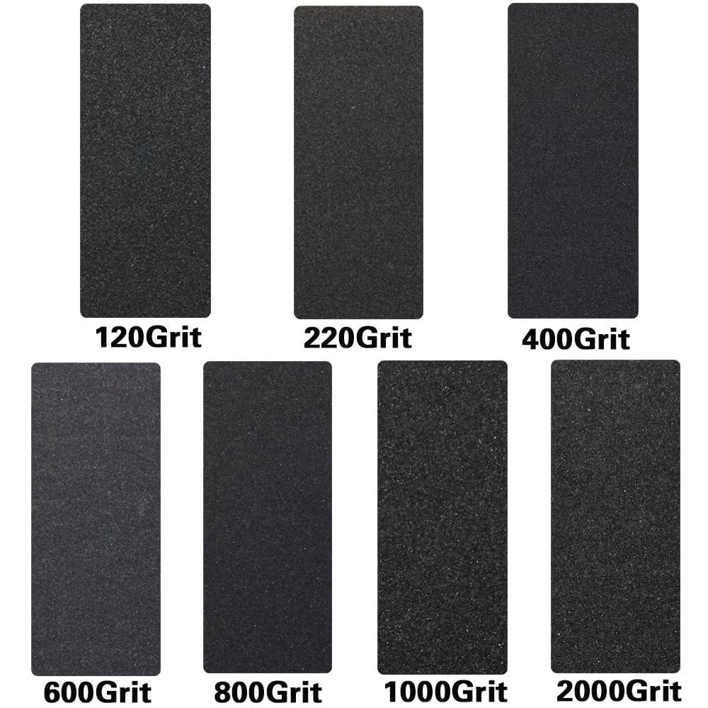 42Pcs Sandpaper Assortment,120/220/400/600/800/1000/2000 Grit, 9 x 3.6 Inch, …