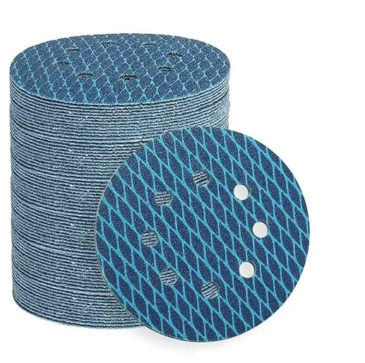 10pcs 5-Inch 8-Hole Sanding Discs Hook & Loop Diamond Mesh Set – NEW