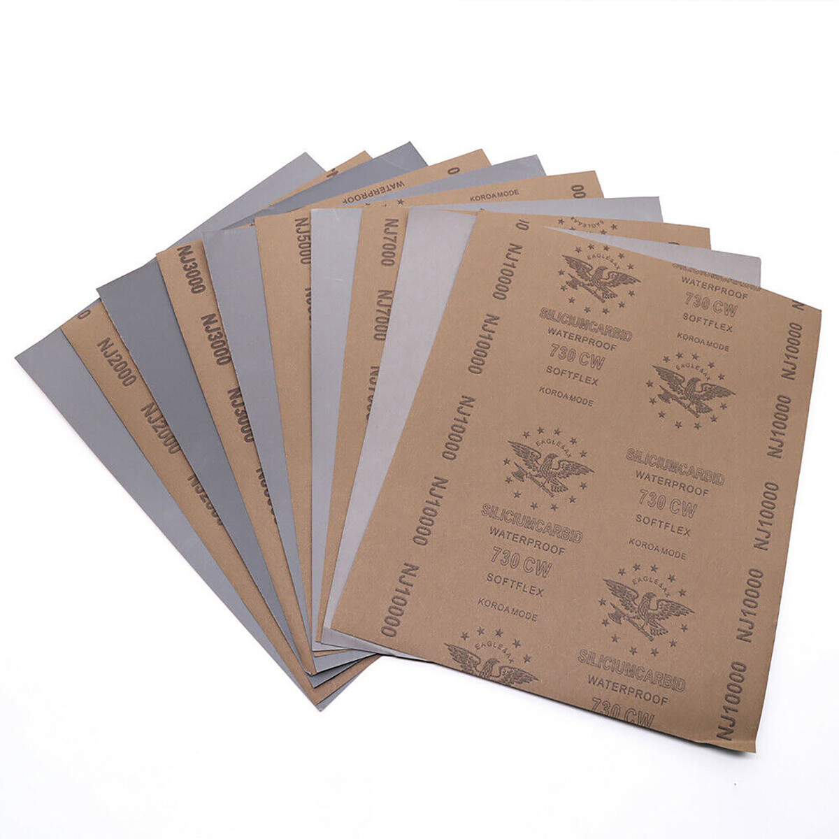 9” x 11” 80-10000 Grit Wet Dry Sandpaper Sanding Paper Sheets Auto Metal Wood