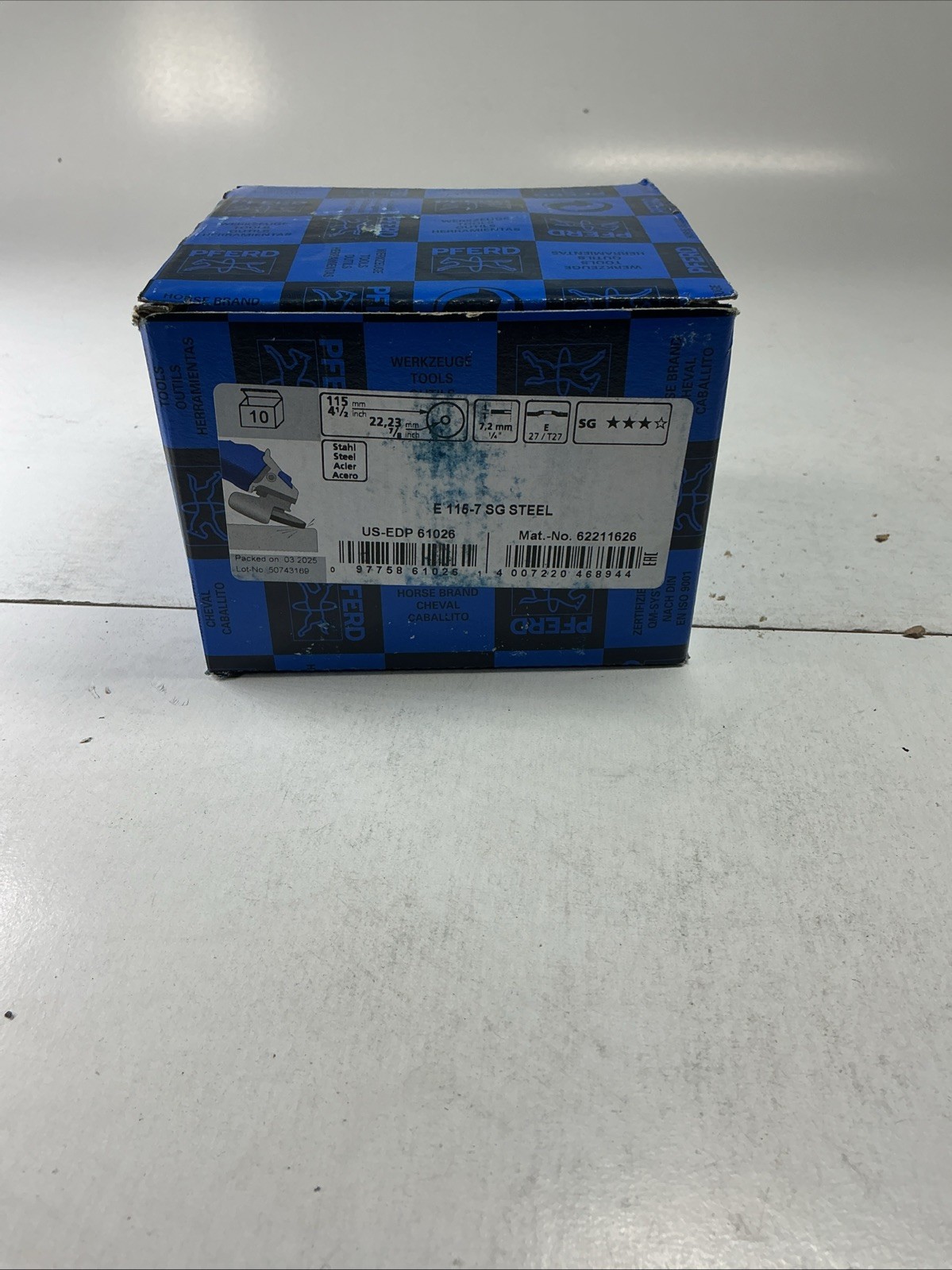 Box of 10 PFERD US-EDP 61026 4.5in cutting disk