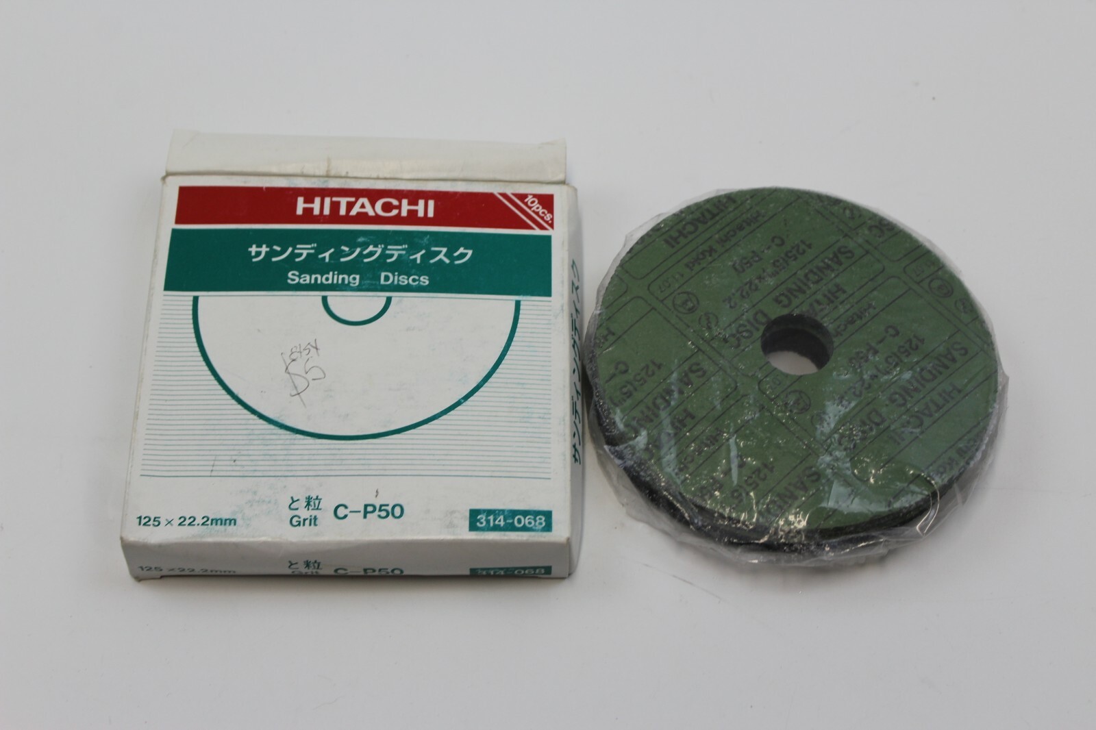 (10) Hitachi 5″ Sanding Discs 314-068 with C-P50 Grit NEW