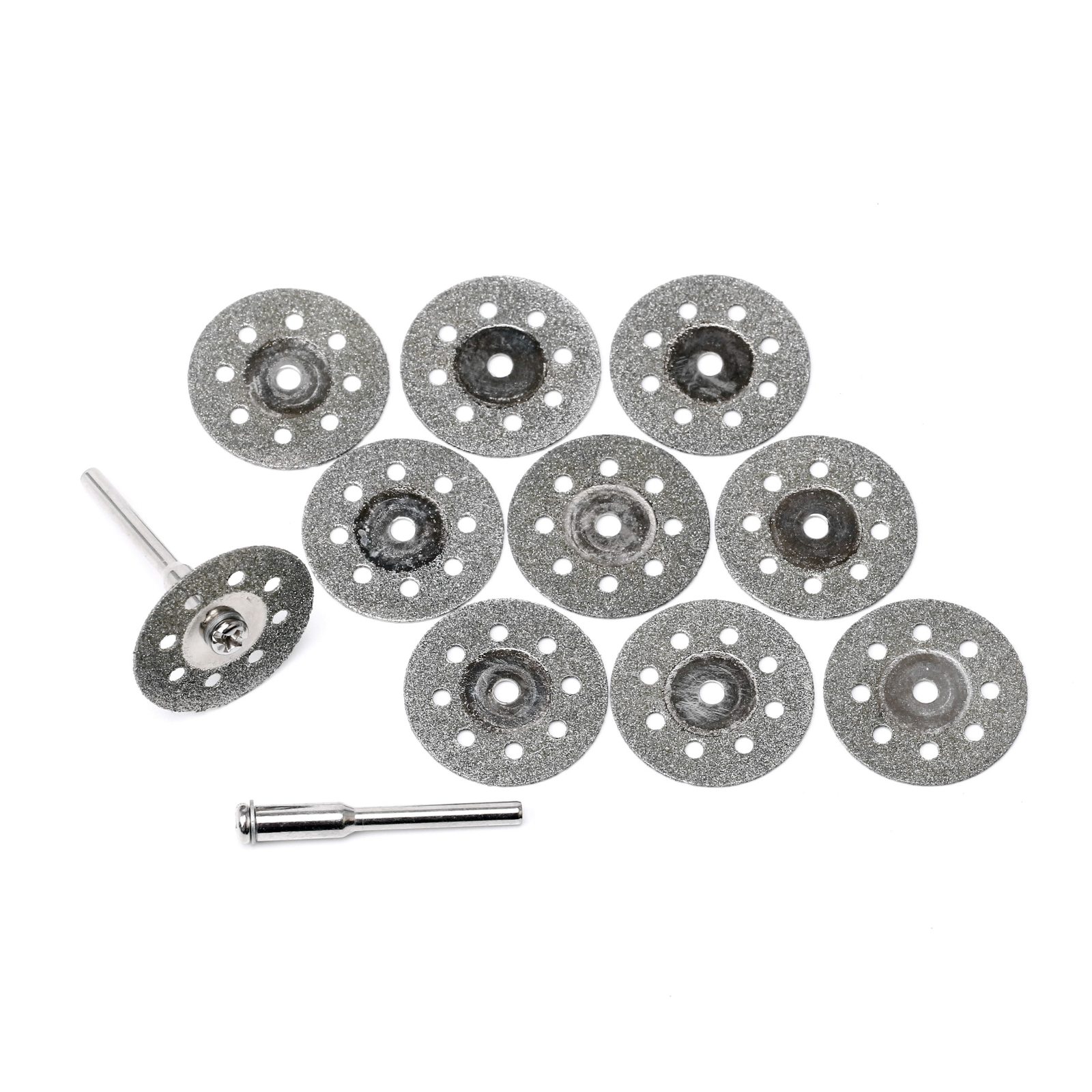 10Pcs 1″ 25mm Diamond Cut-off Discs for Dremel Rotary Tool 1/8″ Glass Stone