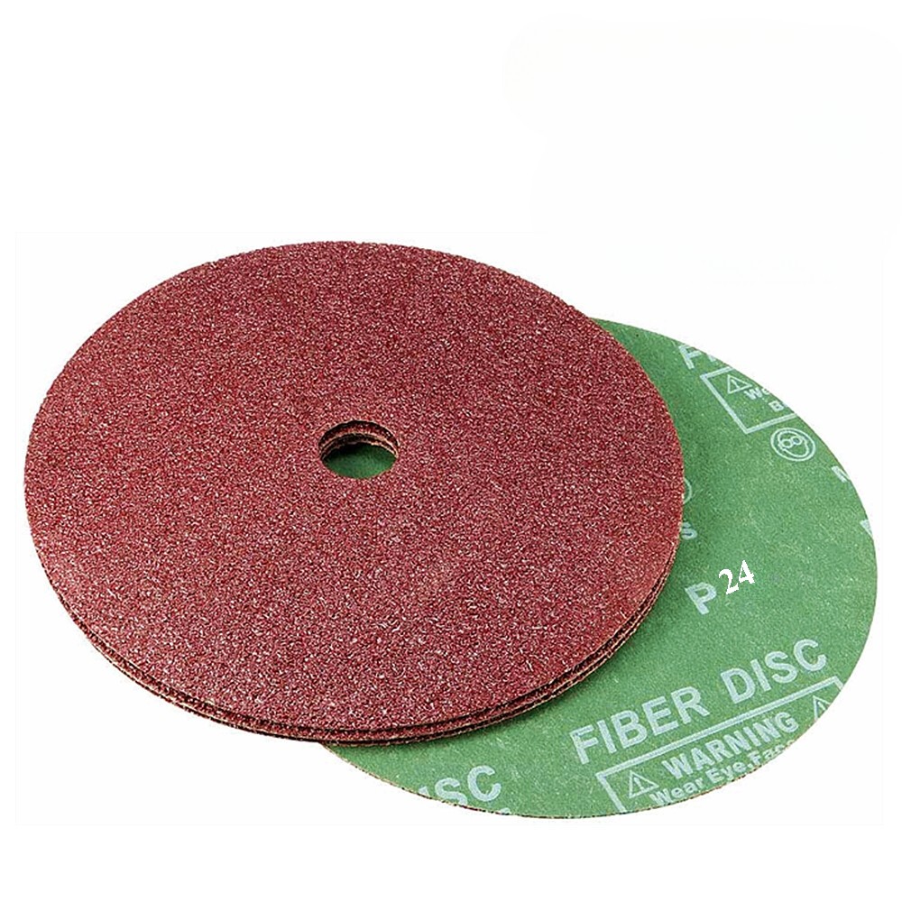 SATC 25PCS 7″(180mm) A/O Abrasive Resin Fiber Grinding Disc 24 Grit for Wood