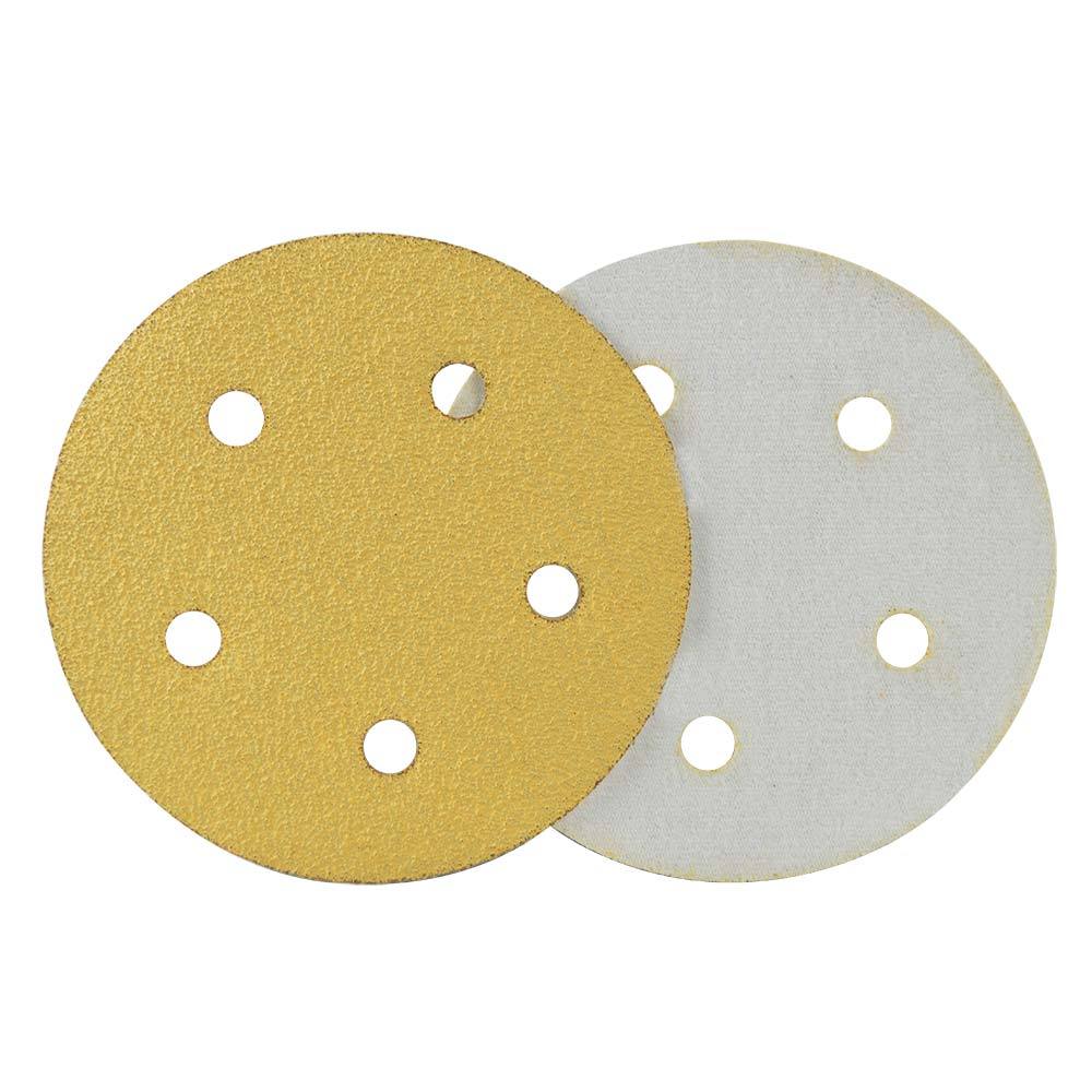 SD555P 60 Grit 5″ Diameter 5-Hole PSA Sanding Paper – 25/Pack