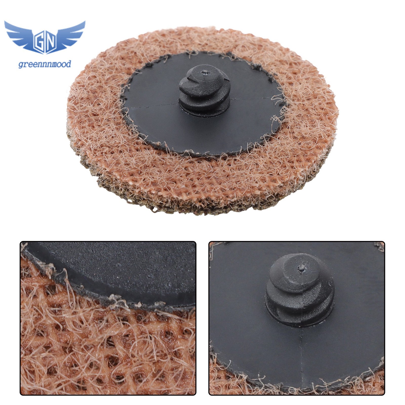 25 Pack 2″ Surface Conditioning Quick Change Sanding Discs with Coarse 80 Grit