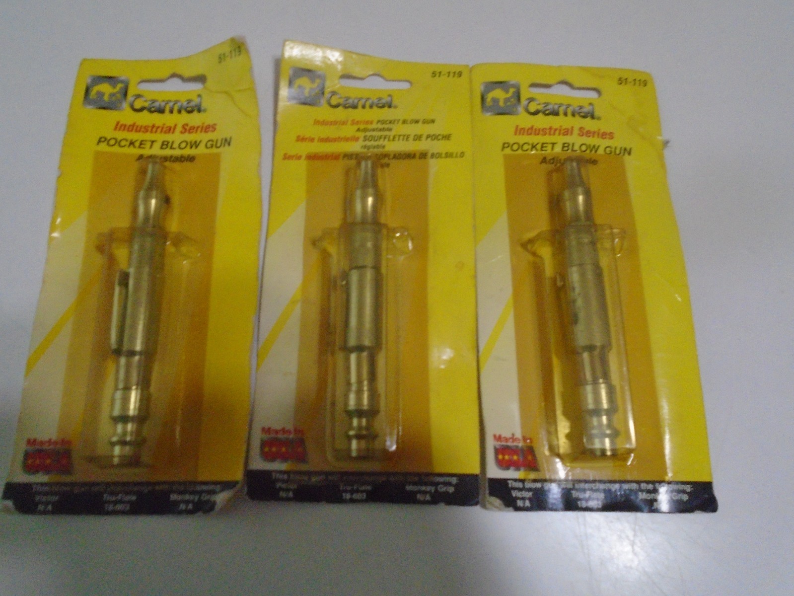 3 pcs-140 PSI CAMEL AIR POCKET BLOW GUN 51-119 adjustable tru flate 18-603 usa