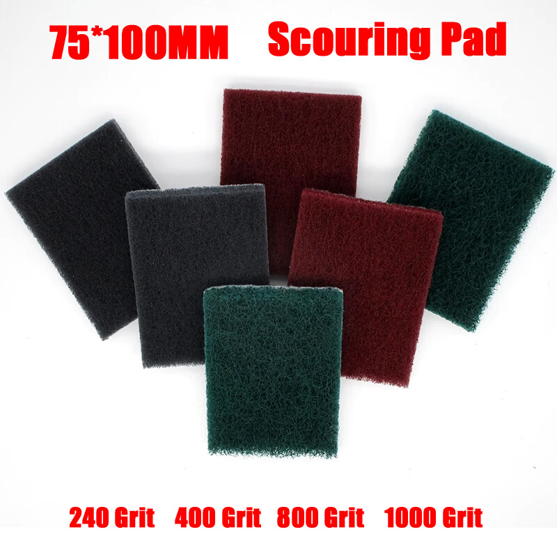 75*100mm Scouring Pad 240-1000 Grit Flocking Nylon Fiber Cleaning Scrubbing Pads