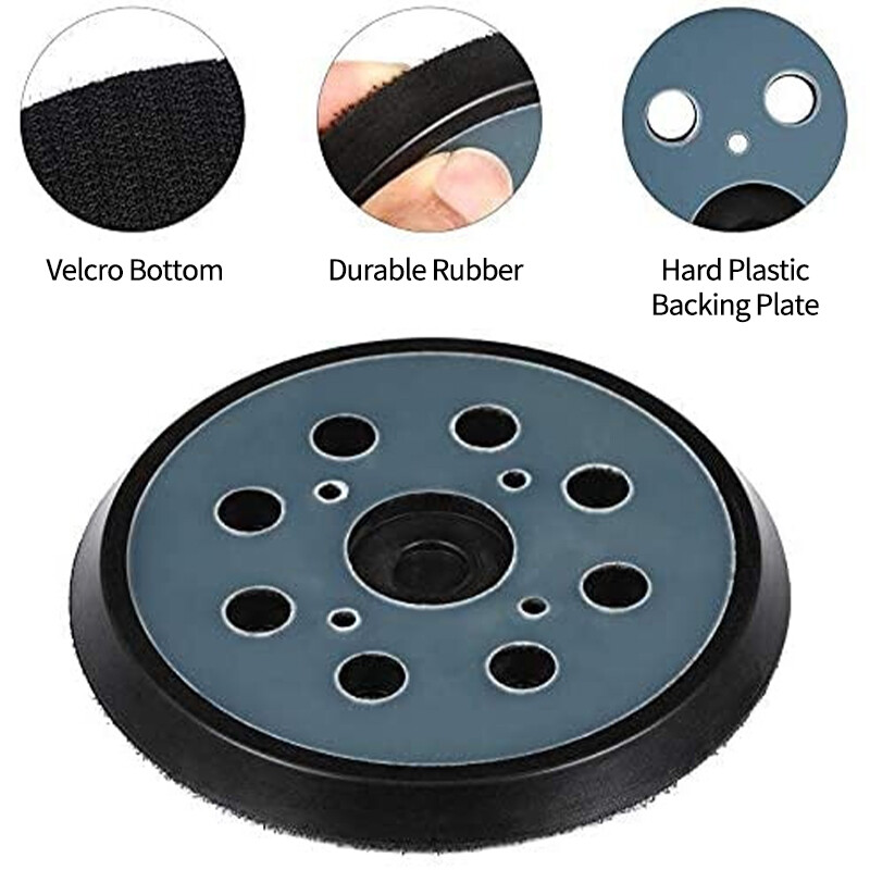5″ 125mm Hook Orbital Sander Replacement 8 Holes Sanding Backing Polishing Pad