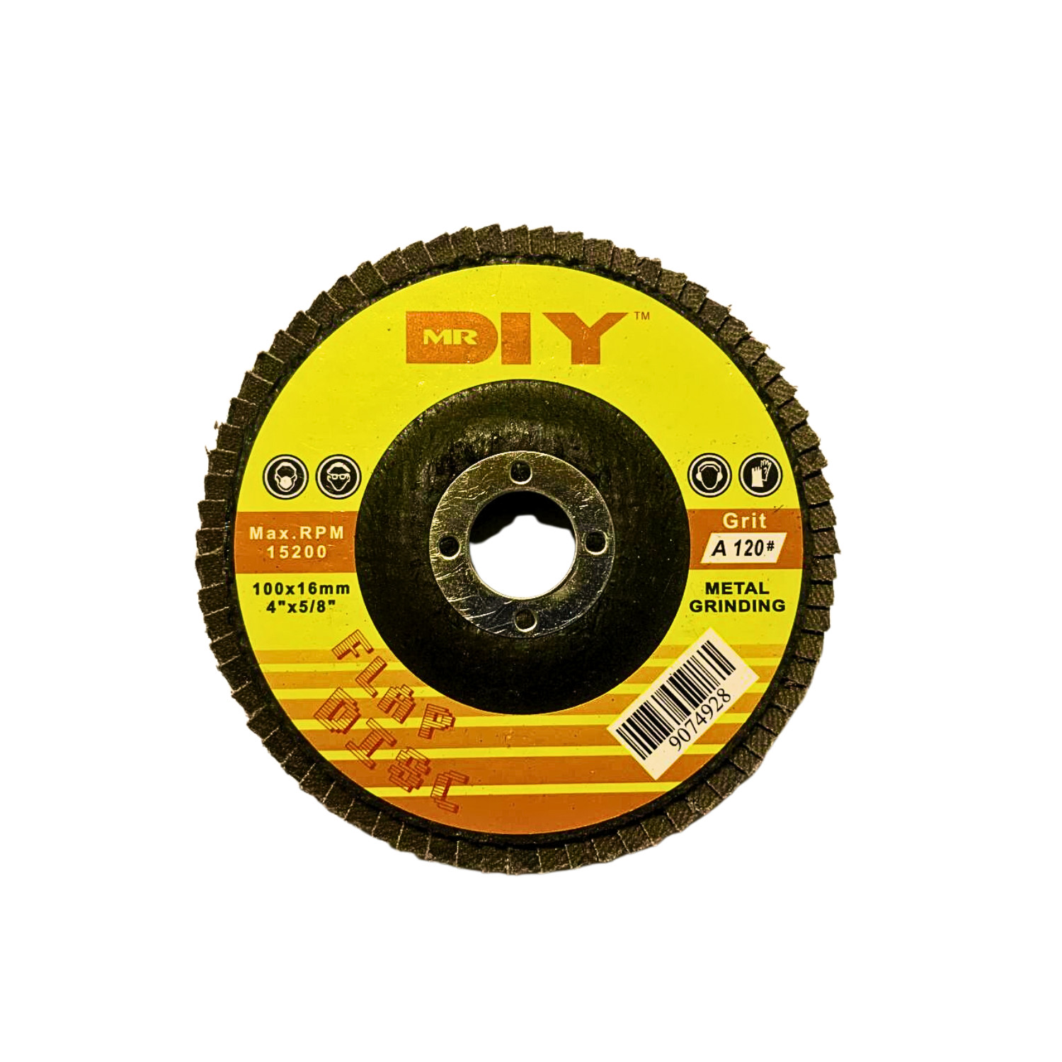4-inch Flap Sanding Disc Type Wheel Grinding Medium Grit A 120# (Pack of 2 pcs)