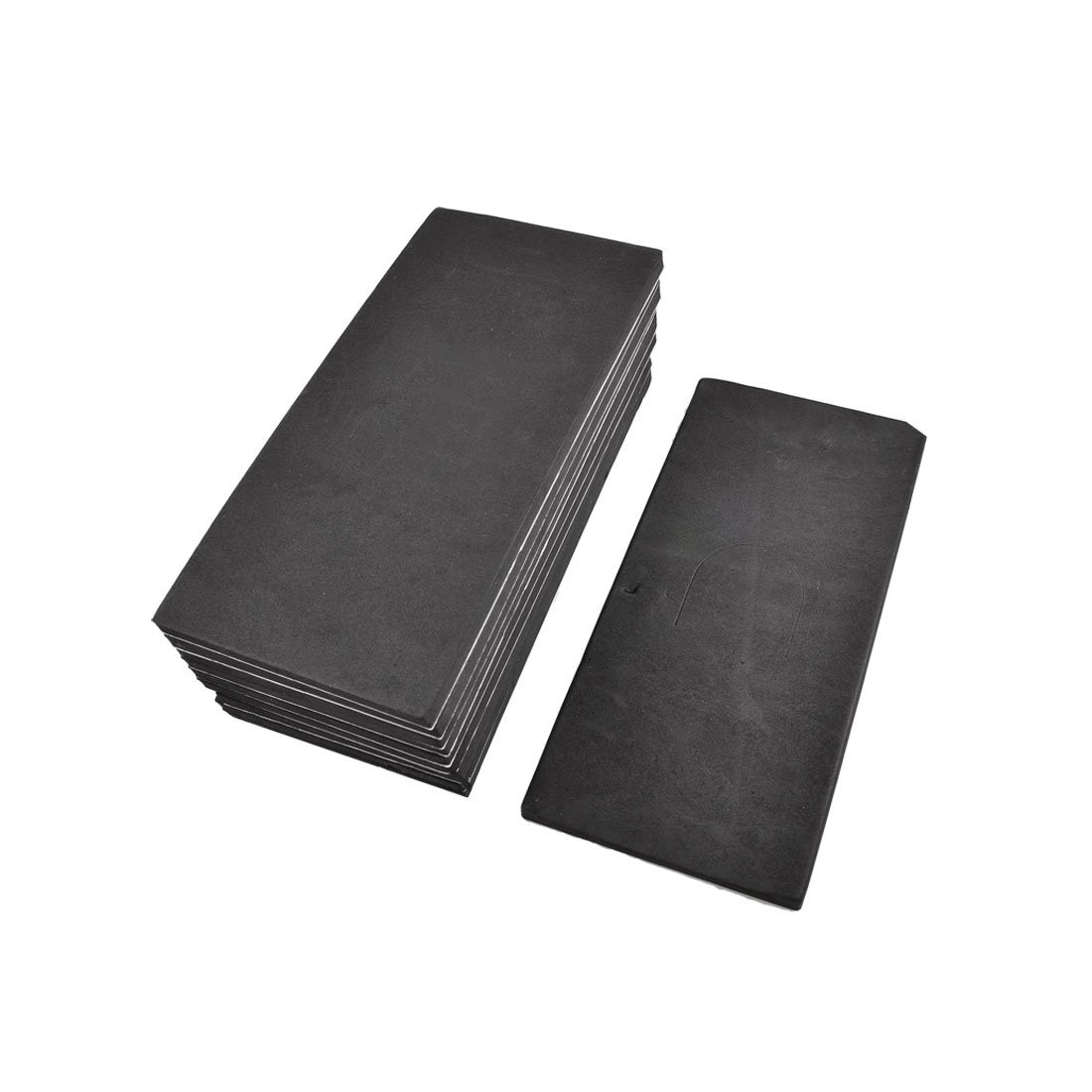 uxcell 10 Pcs x Black Rectangle Adhesive Foam 23.2 x 11 x 0.8cm,