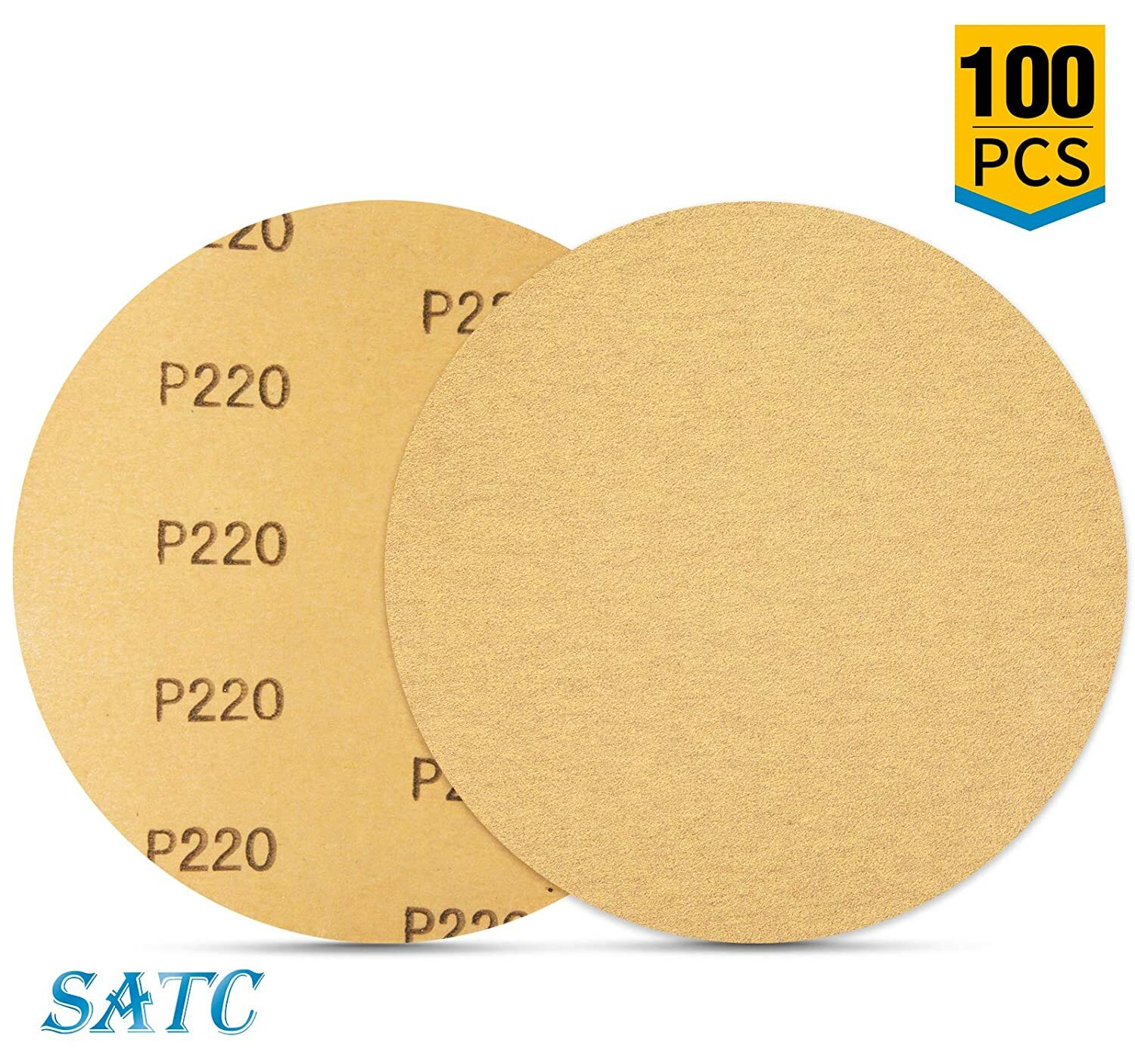 220 Grit 6 inch PSA Sanding Disc Sandpaper 100 Roll Sticky Back DA Sander Paper